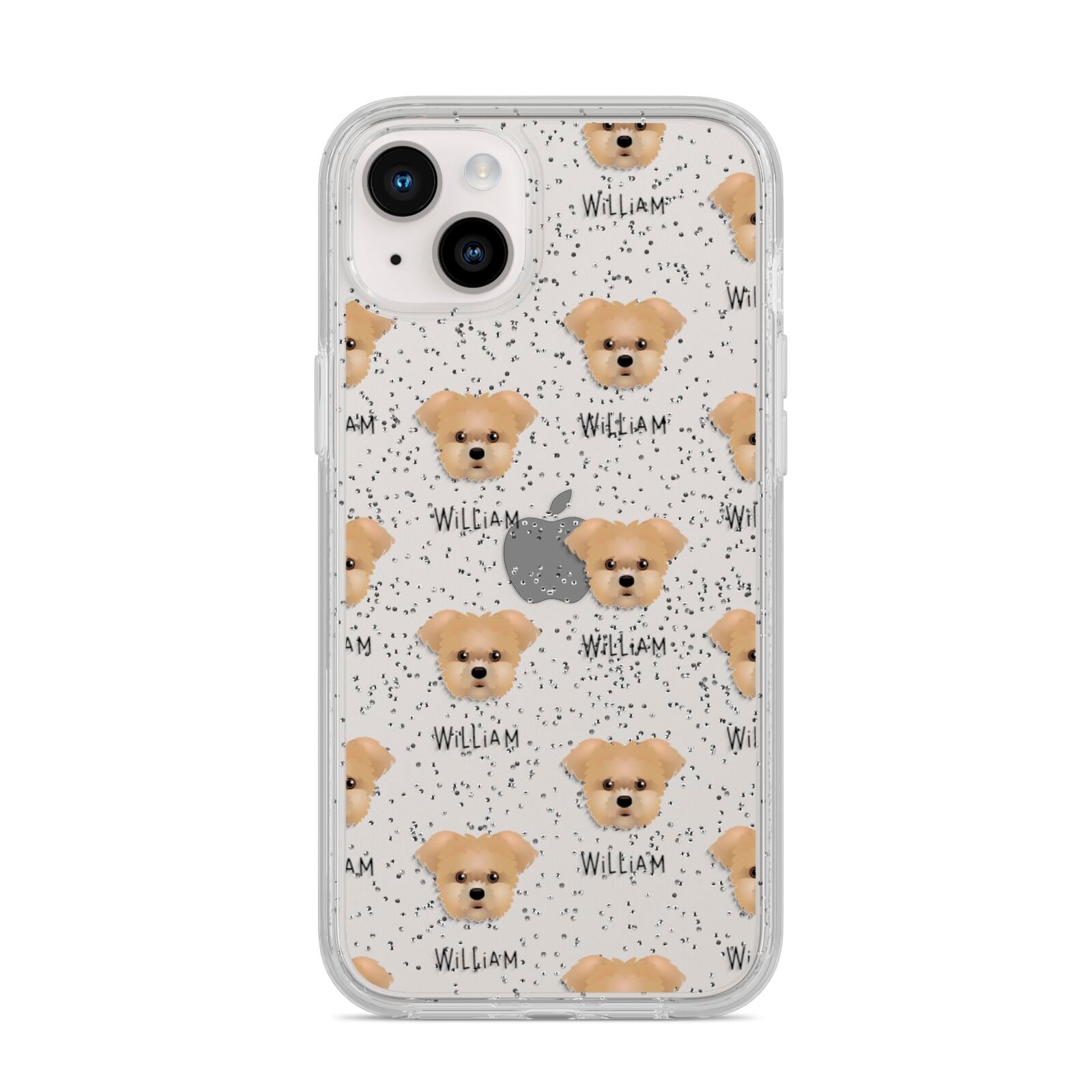 Morkie Icon with Name iPhone 14 Plus Glitter Tough Case Starlight