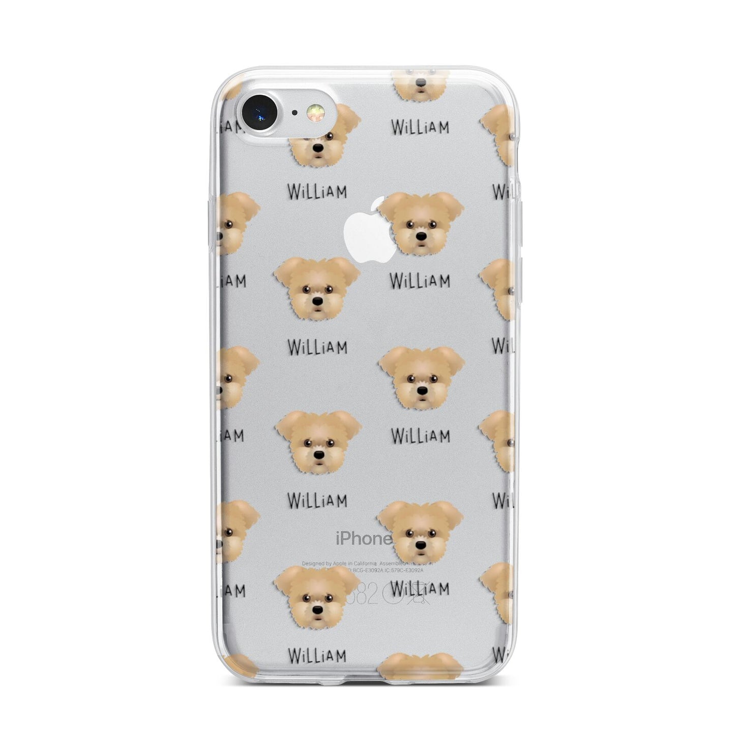 Morkie Icon with Name iPhone 7 Bumper Case on Silver iPhone