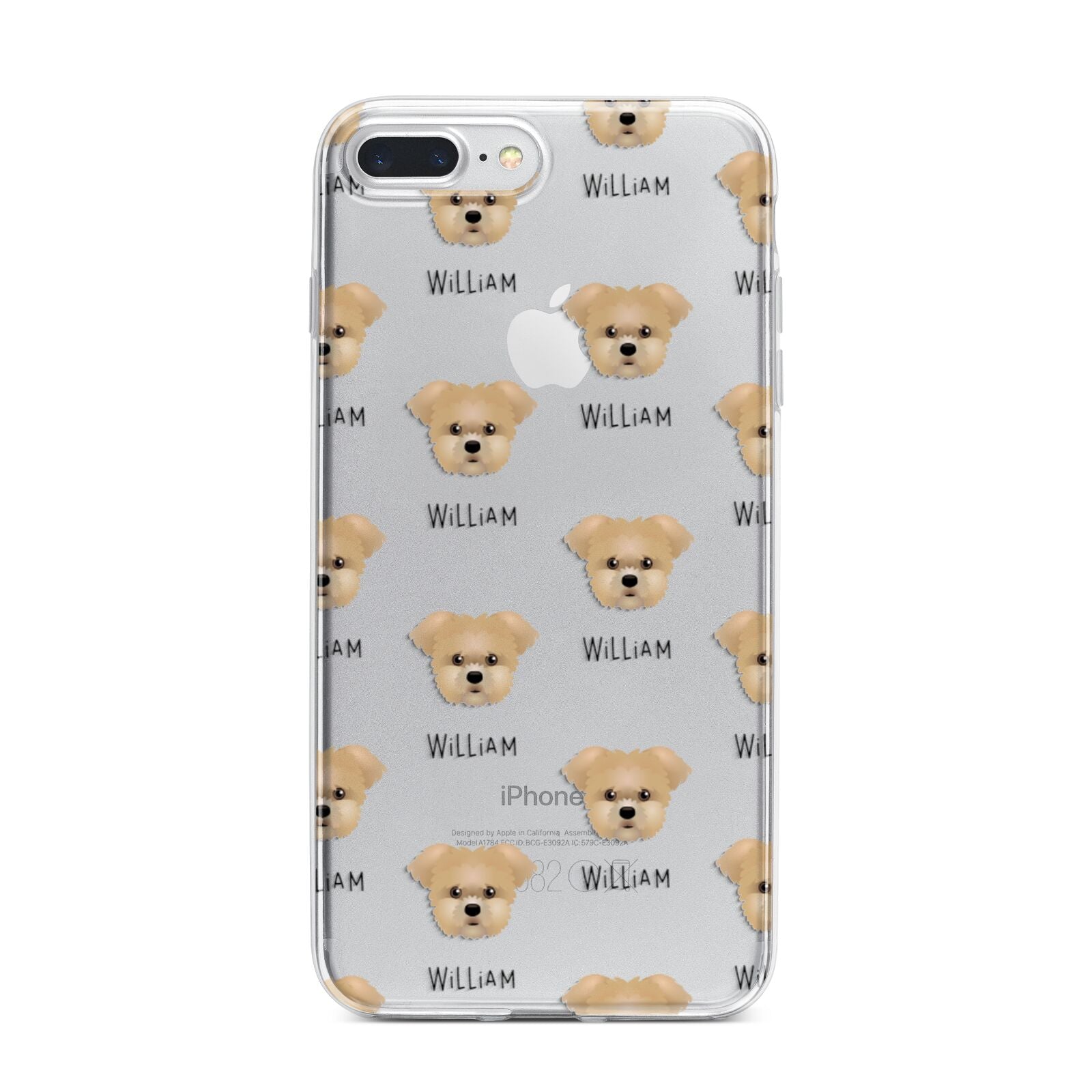 Morkie Icon with Name iPhone 7 Plus Bumper Case on Silver iPhone