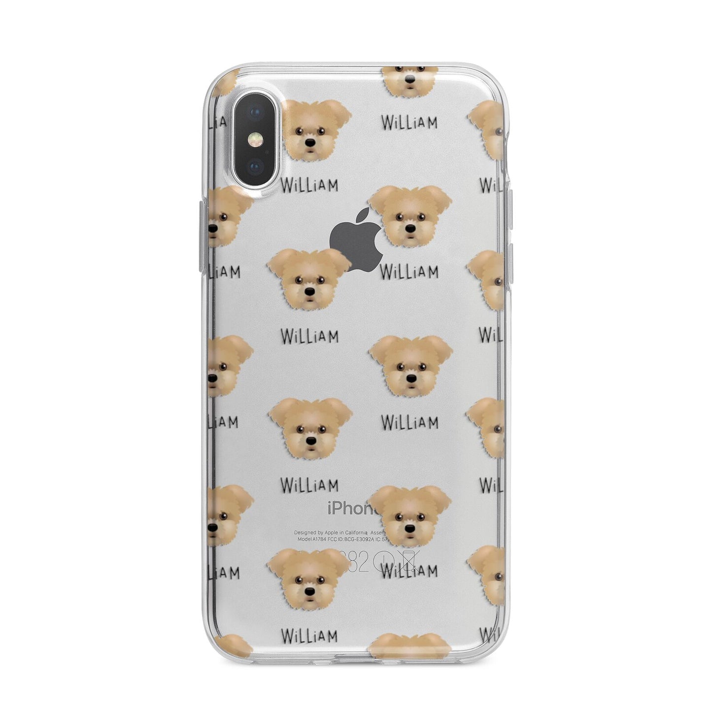 Morkie Icon with Name iPhone X Bumper Case on Silver iPhone Alternative Image 1
