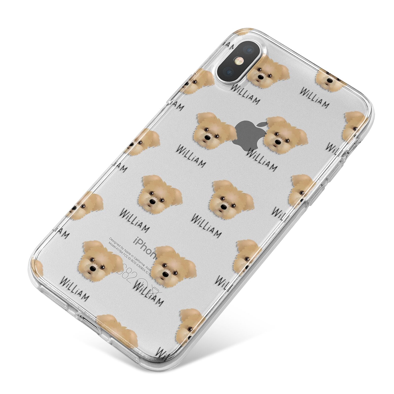 Morkie Icon with Name iPhone X Bumper Case on Silver iPhone