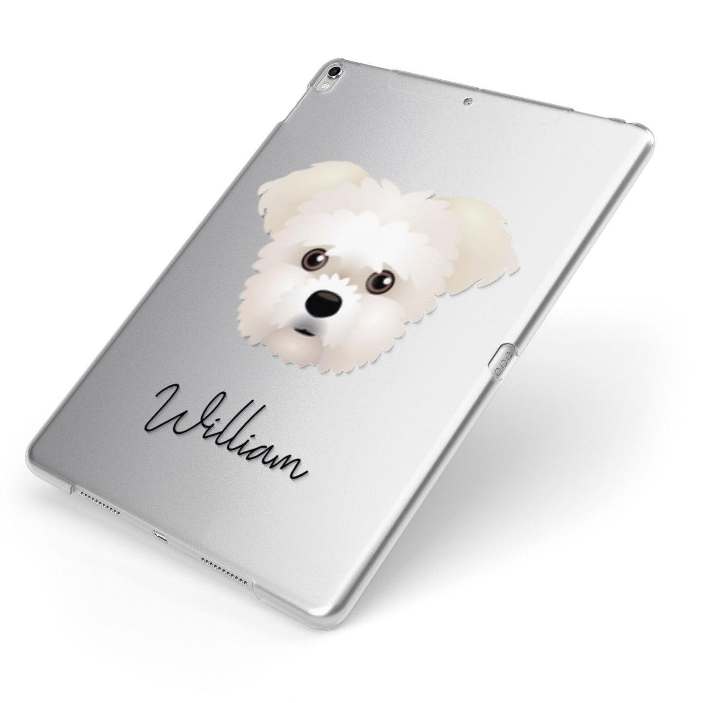 Morkie Personalised Apple iPad Case on Silver iPad Side View