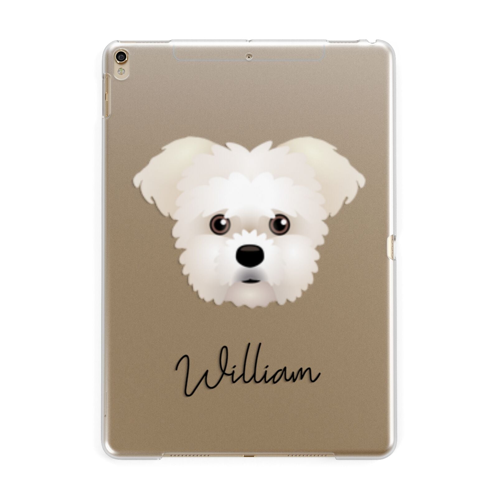 Morkie Personalised Apple iPad Gold Case