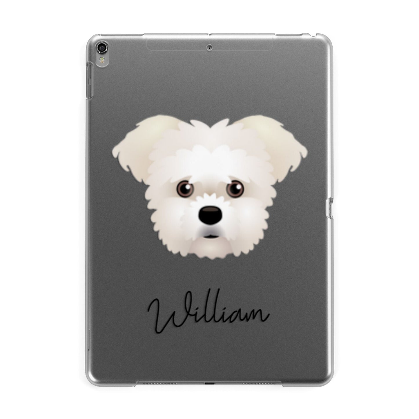 Morkie Personalised Apple iPad Grey Case