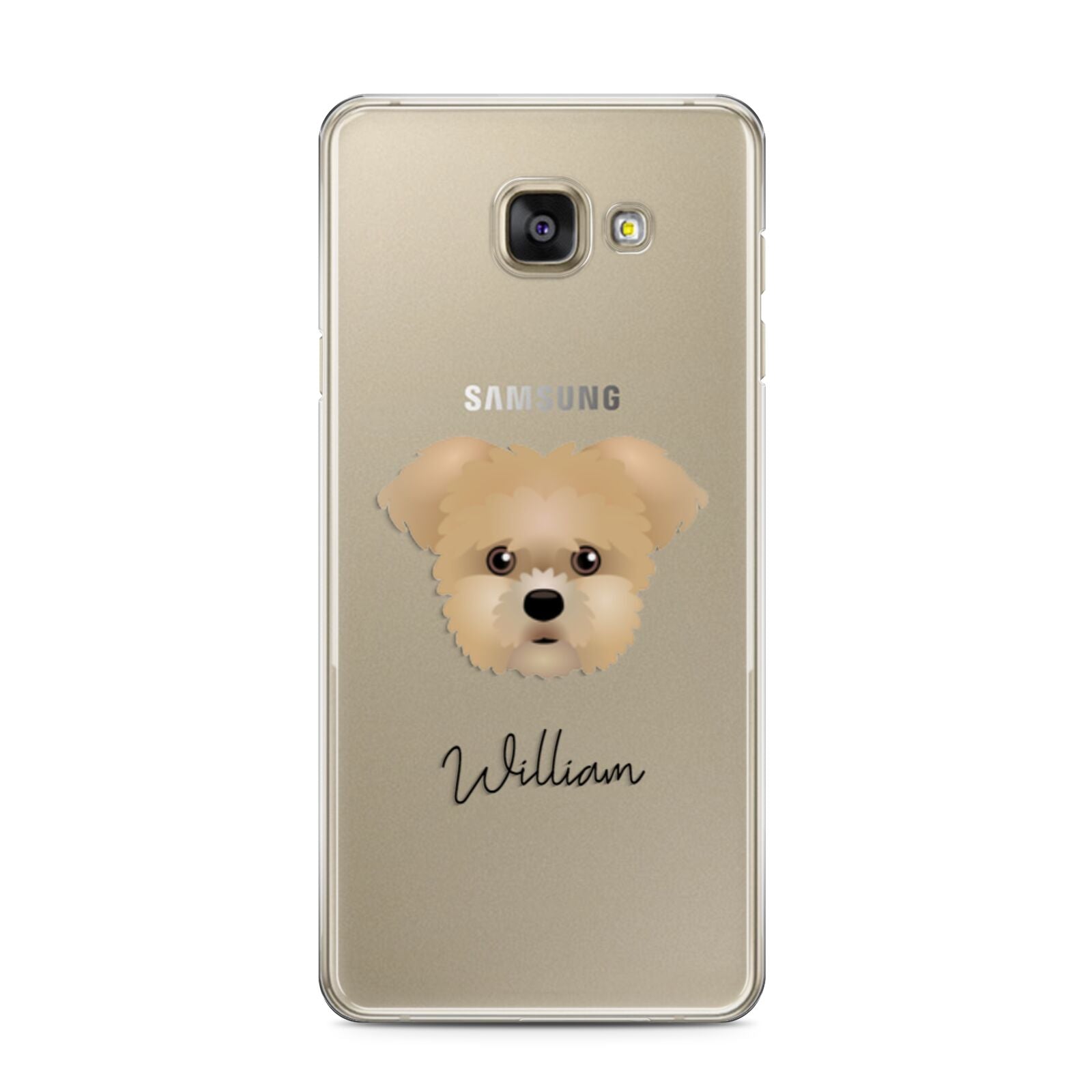 Morkie Personalised Samsung Galaxy A3 2016 Case on gold phone