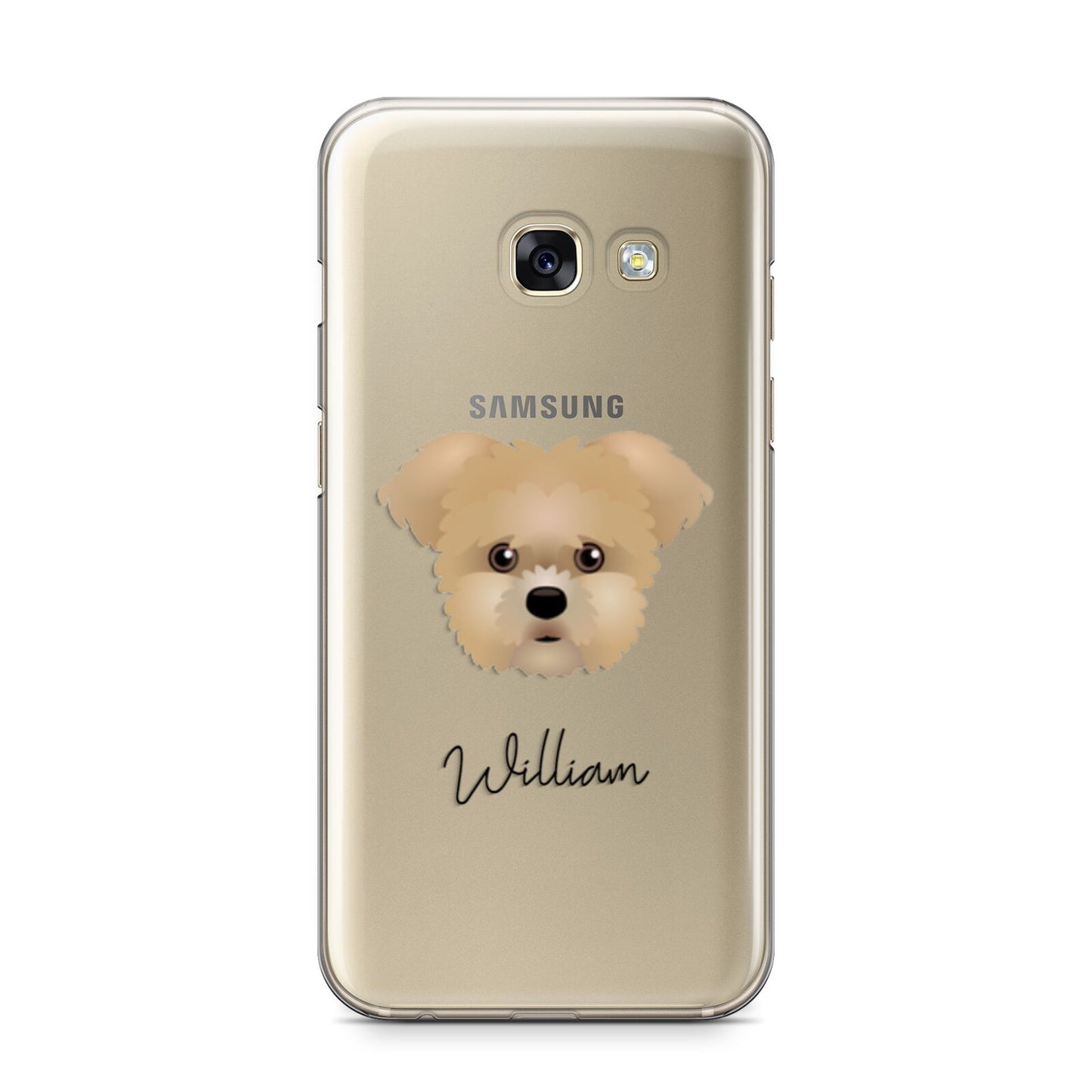 Morkie Personalised Samsung Galaxy A3 2017 Case on gold phone