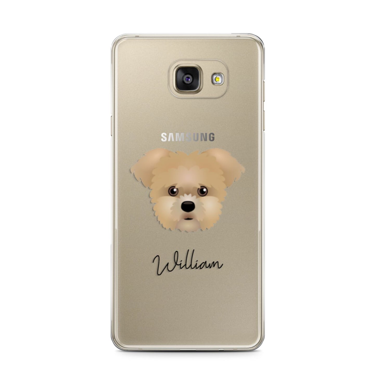 Morkie Personalised Samsung Galaxy A7 2016 Case on gold phone