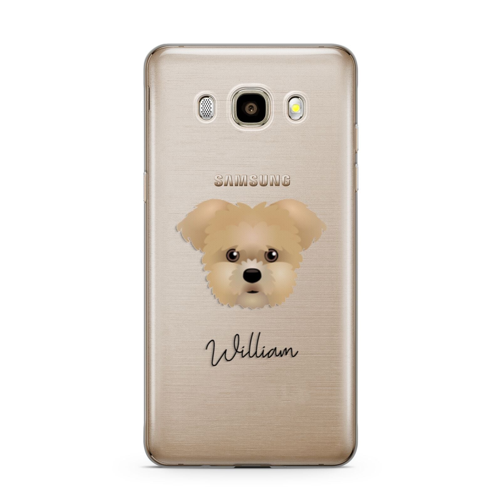 Morkie Personalised Samsung Galaxy J7 2016 Case on gold phone