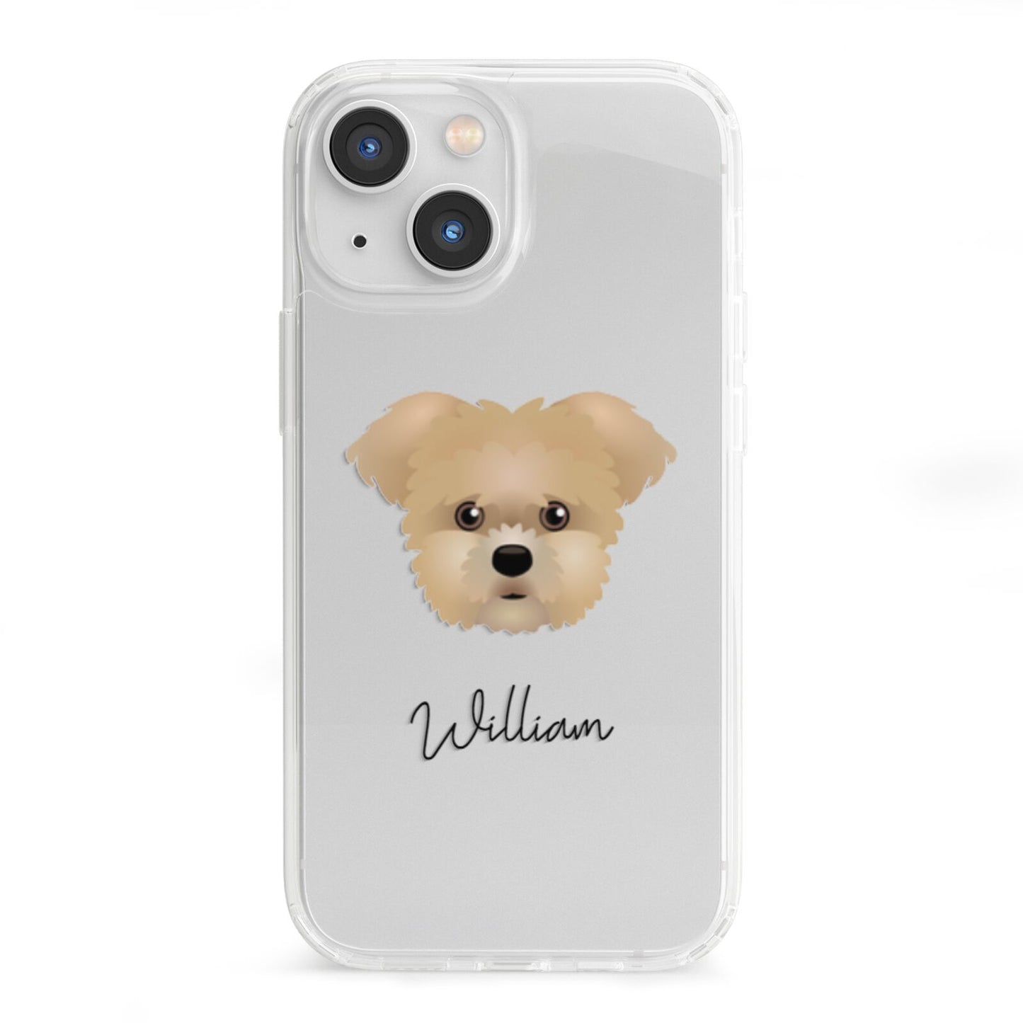 Morkie Personalised iPhone 13 Mini Clear Bumper Case