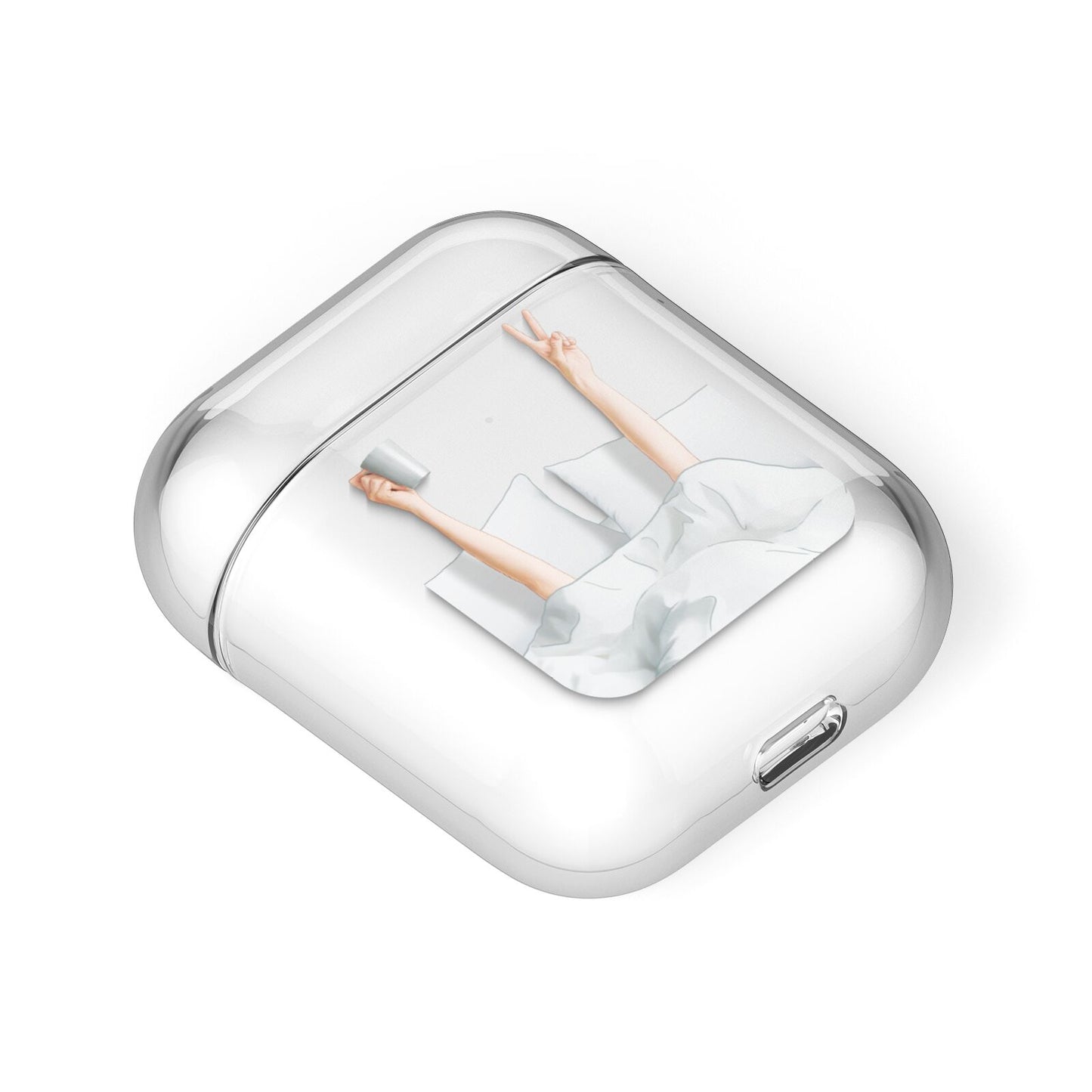 Morning Coffee AirPods Case Laid Flat