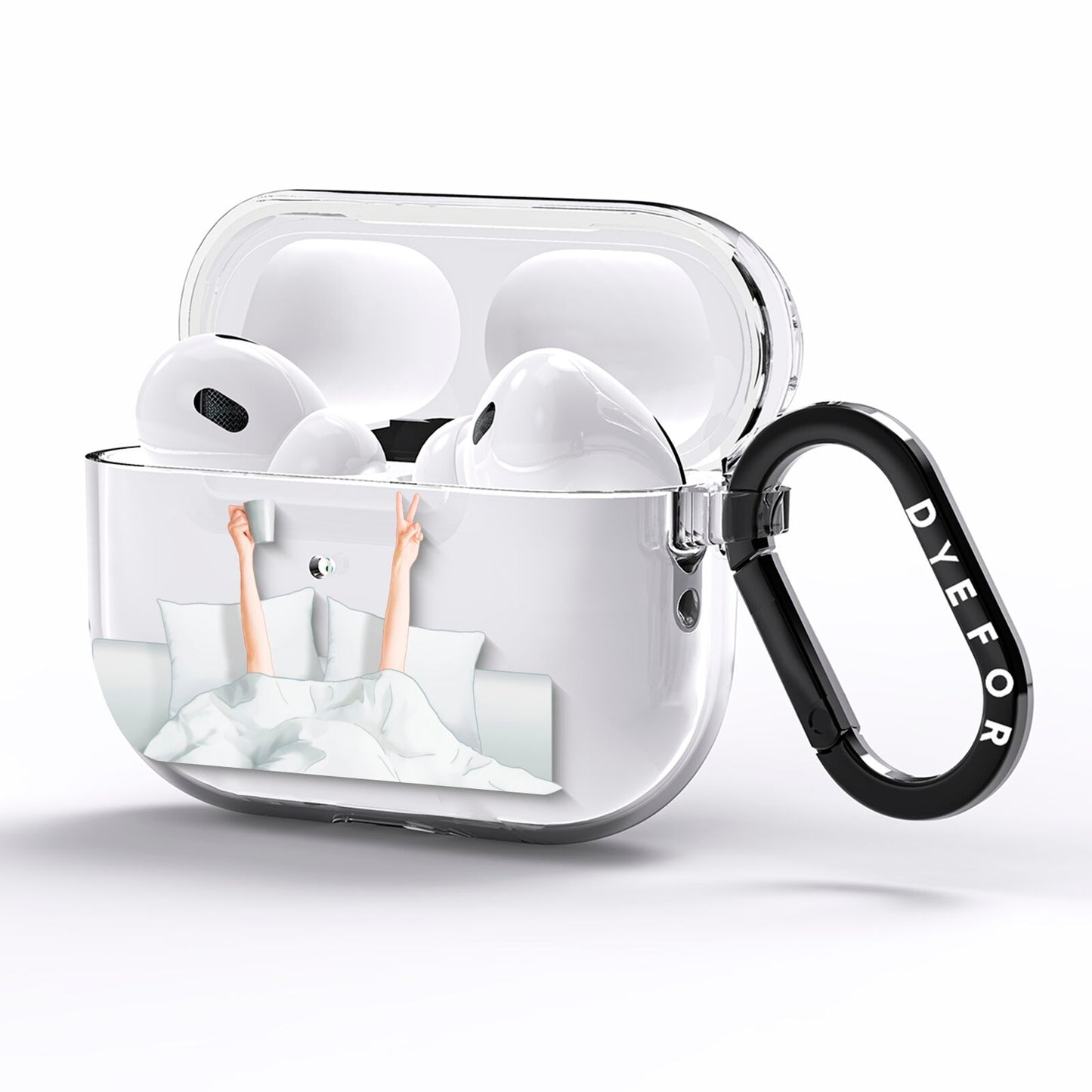 Morning Coffee AirPods Pro Clear Case Side Image