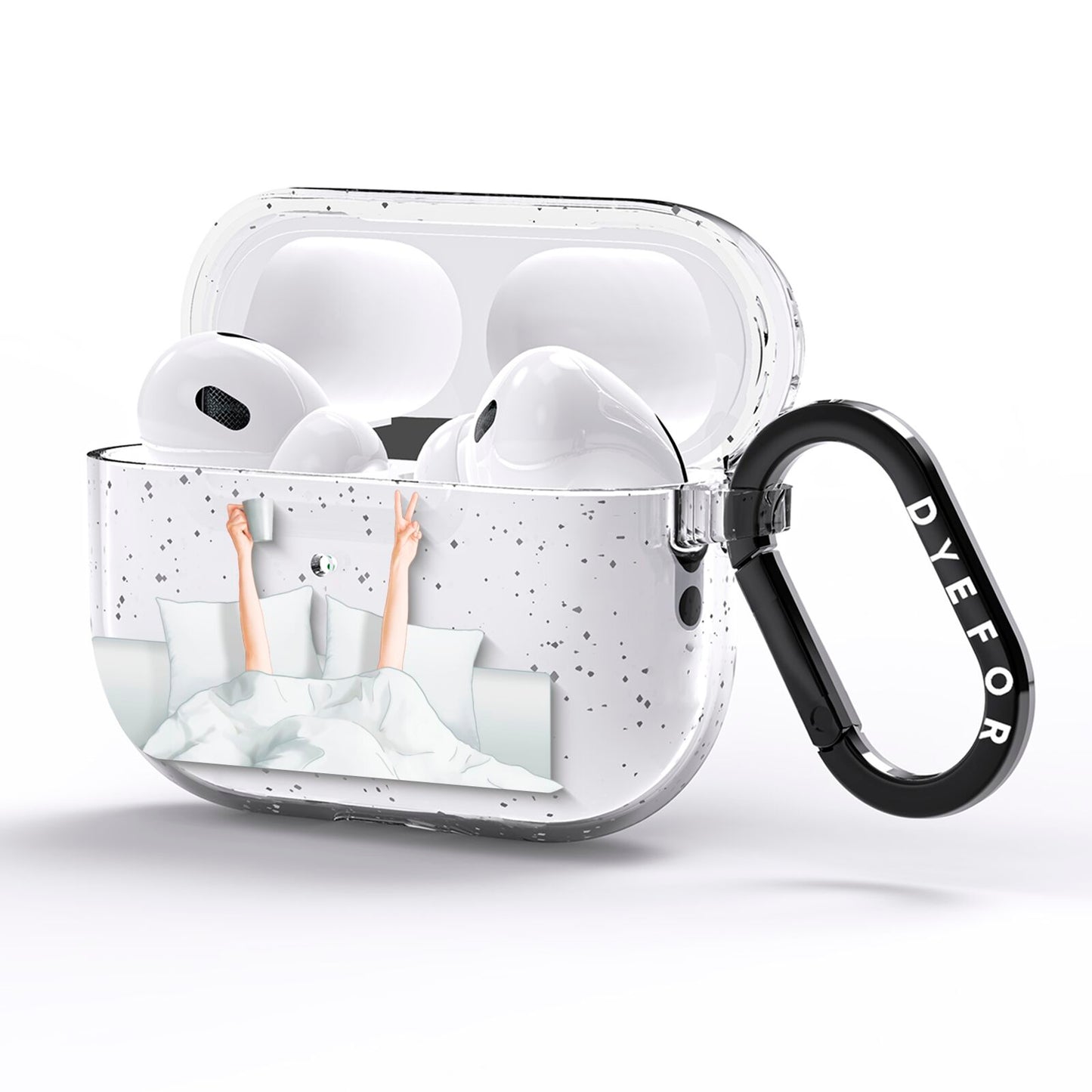 Morning Coffee AirPods Pro Glitter Case Side Image