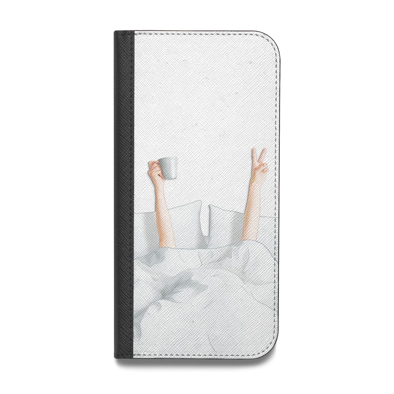 Morning Coffee Vegan Leather Flip iPhone Case