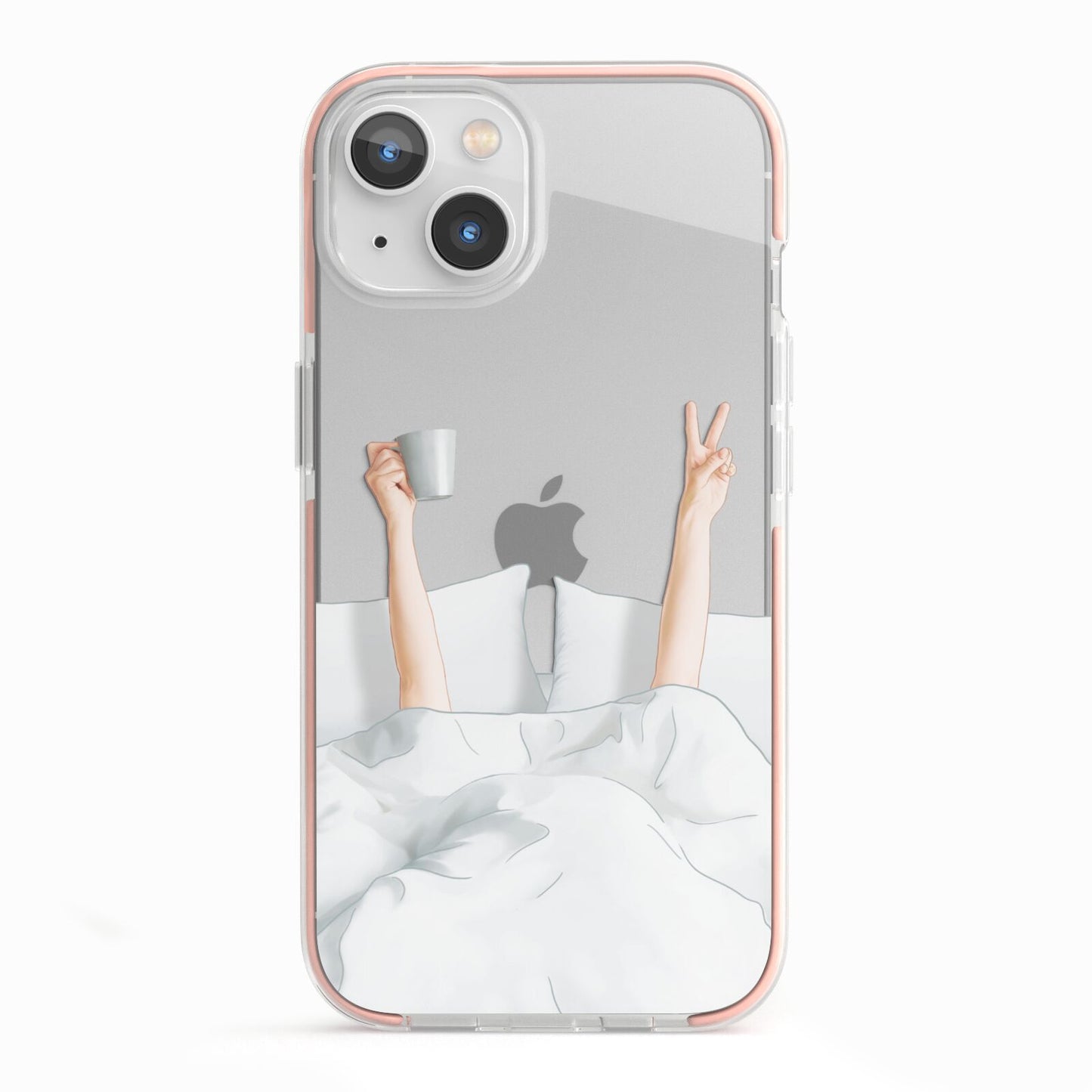 Morning Coffee iPhone 13 TPU Impact Case with Pink Edges