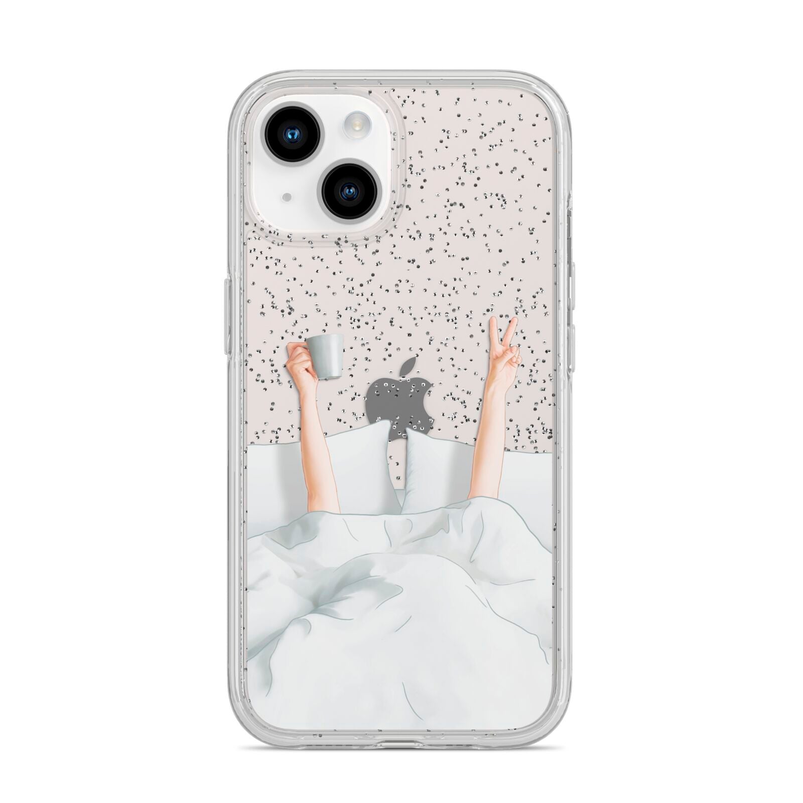 Morning Coffee iPhone 14 Glitter Tough Case Starlight