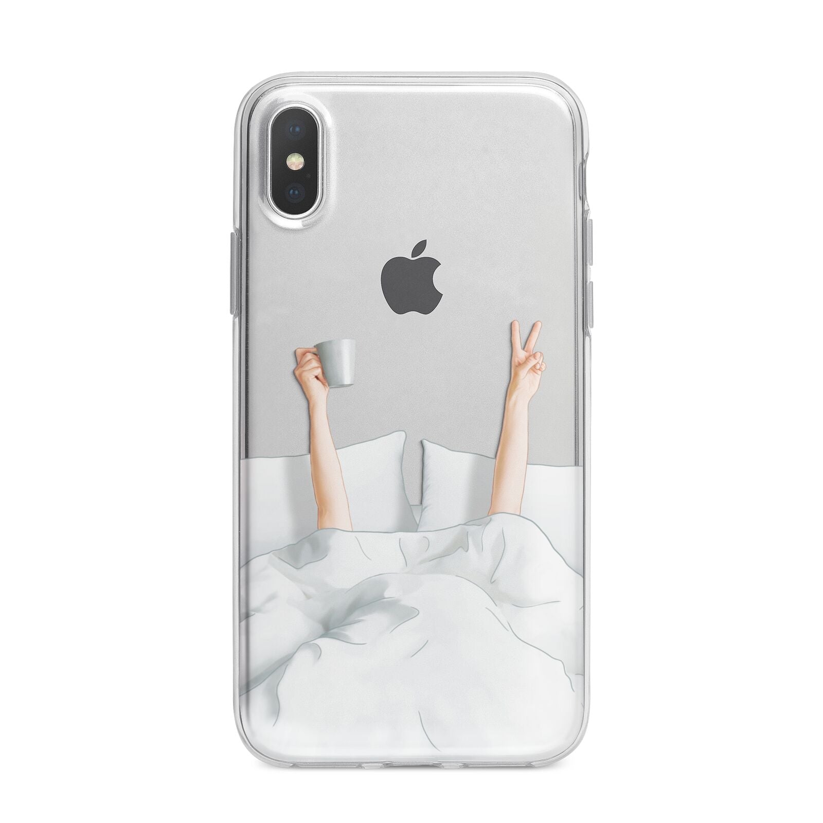 Morning Coffee iPhone X Bumper Case on Silver iPhone Alternative Image 1