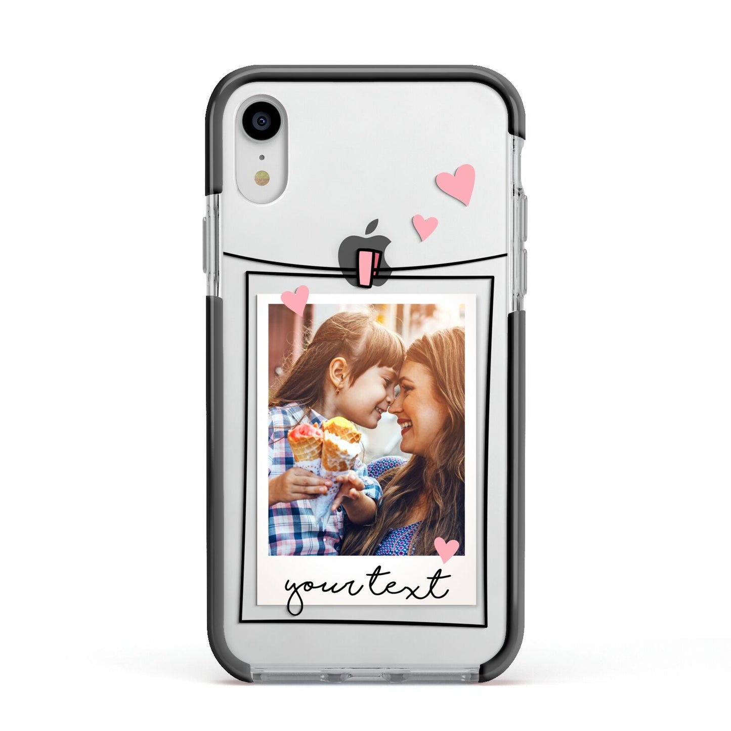 Mother s Day Photo Apple iPhone XR Impact Case Black Edge on Silver Phone