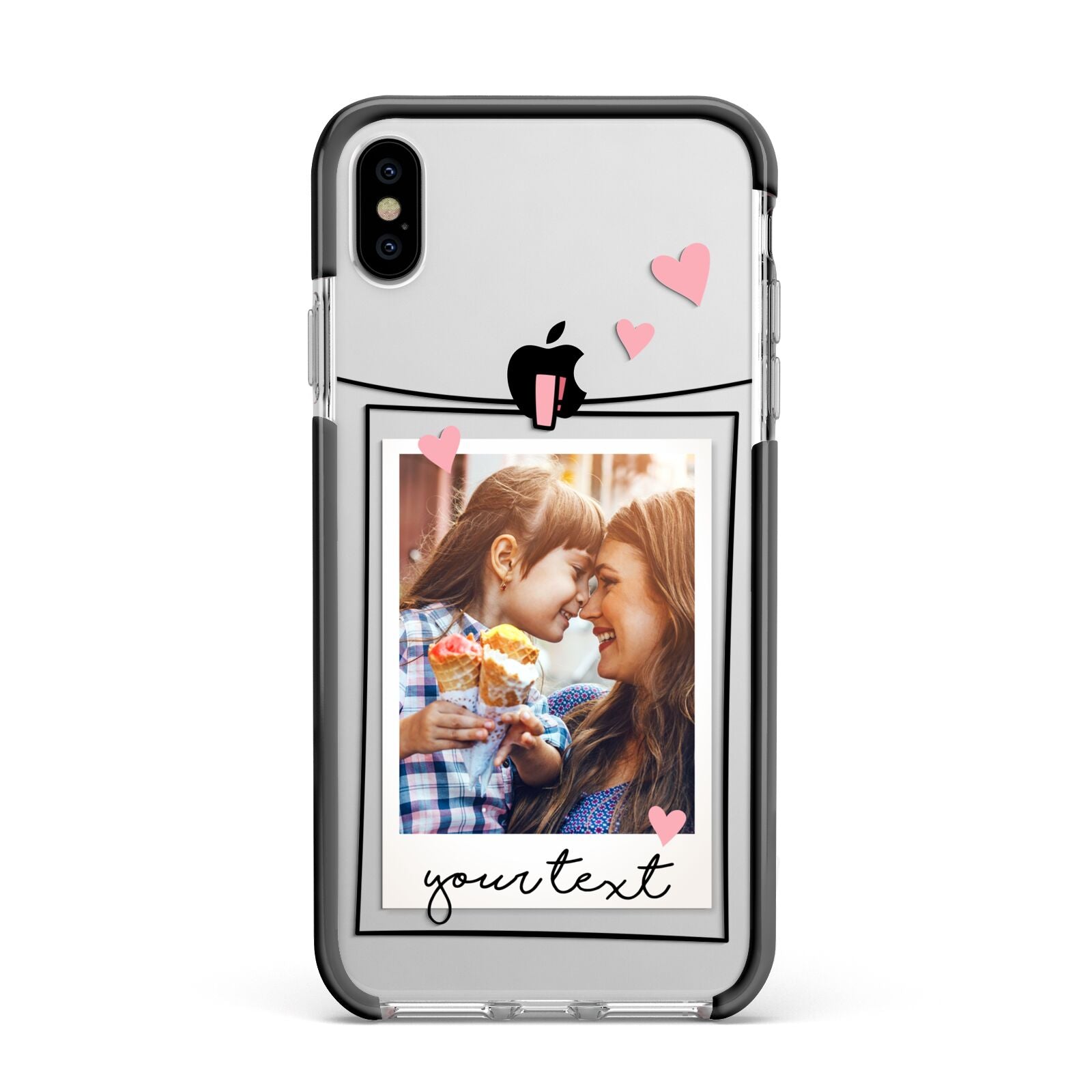 Mother s Day Photo Apple iPhone Xs Max Impact Case Black Edge on Silver Phone
