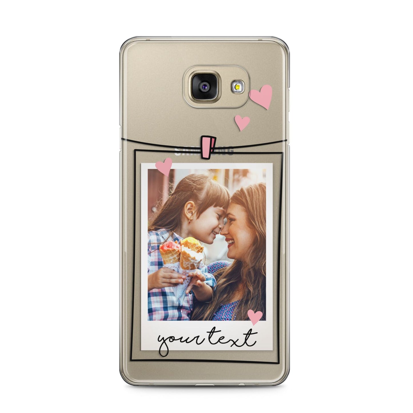 Mother s Day Photo Samsung Galaxy A5 2016 Case on gold phone