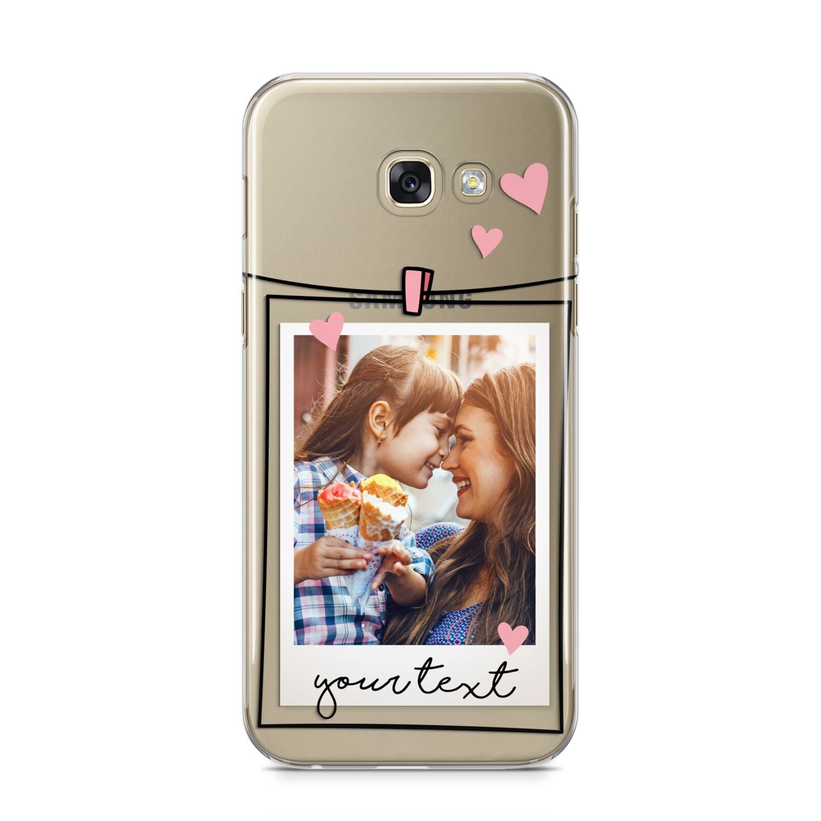 Mother s Day Photo Samsung Galaxy A5 2017 Case on gold phone