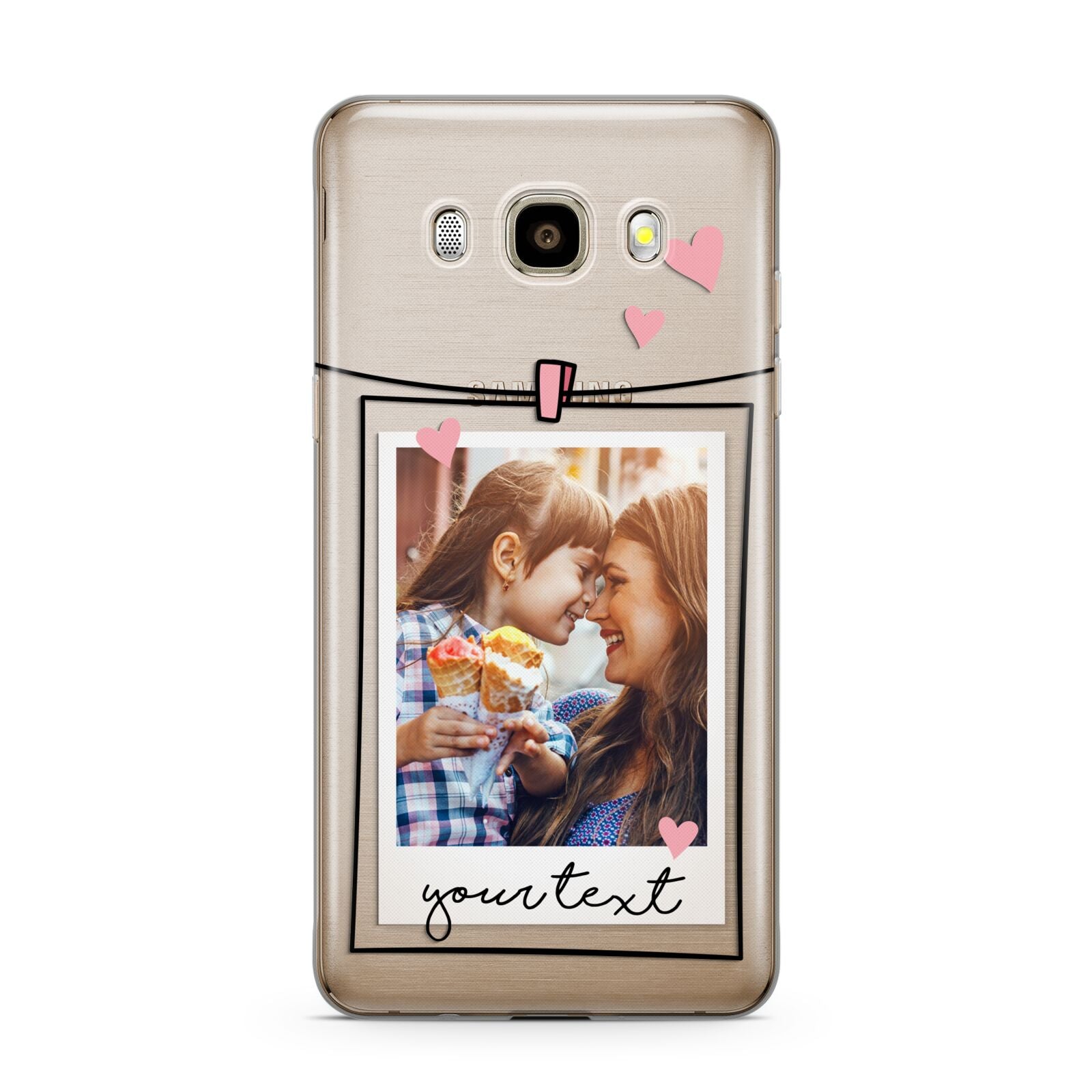 Mother s Day Photo Samsung Galaxy J7 2016 Case on gold phone