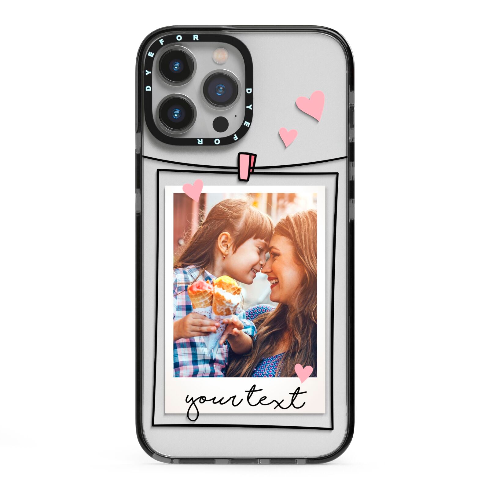 Mother s Day Photo iPhone 13 Pro Max Black Impact Case on Silver phone
