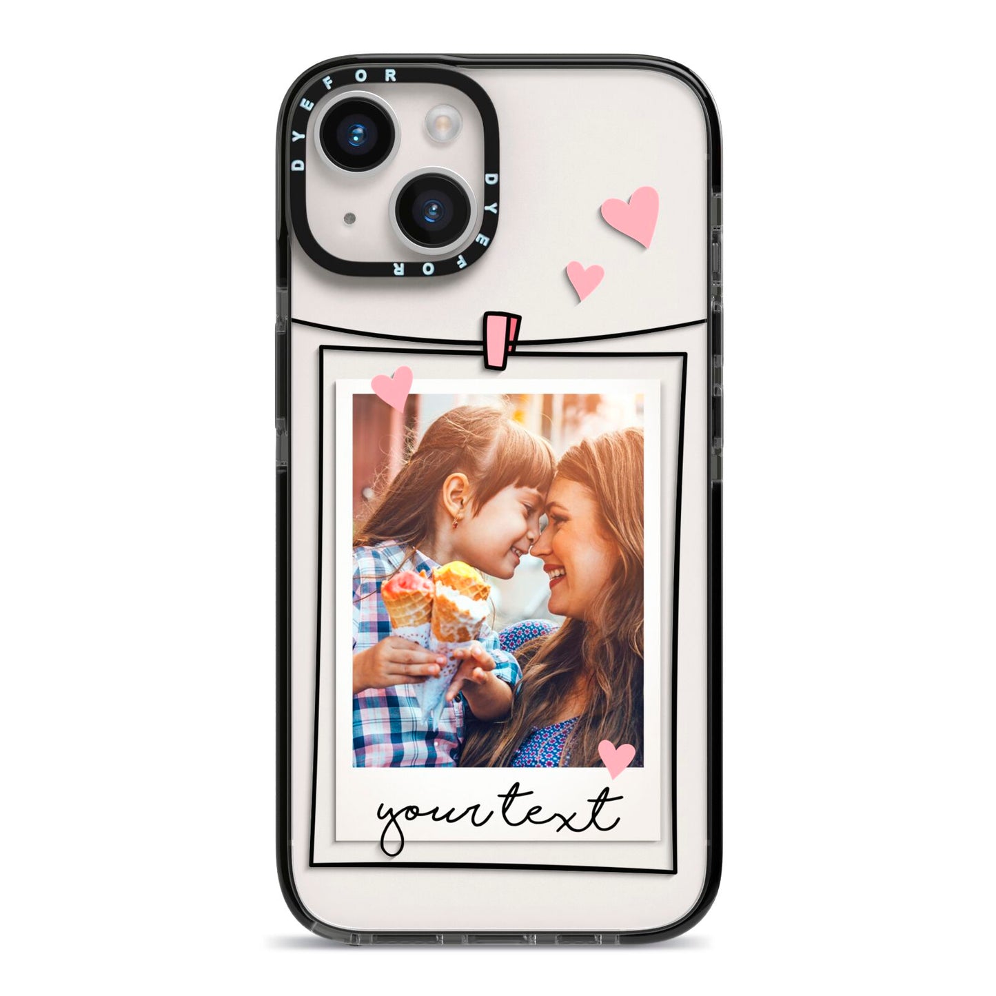 Mother s Day Photo iPhone 14 Black Impact Case on Silver phone