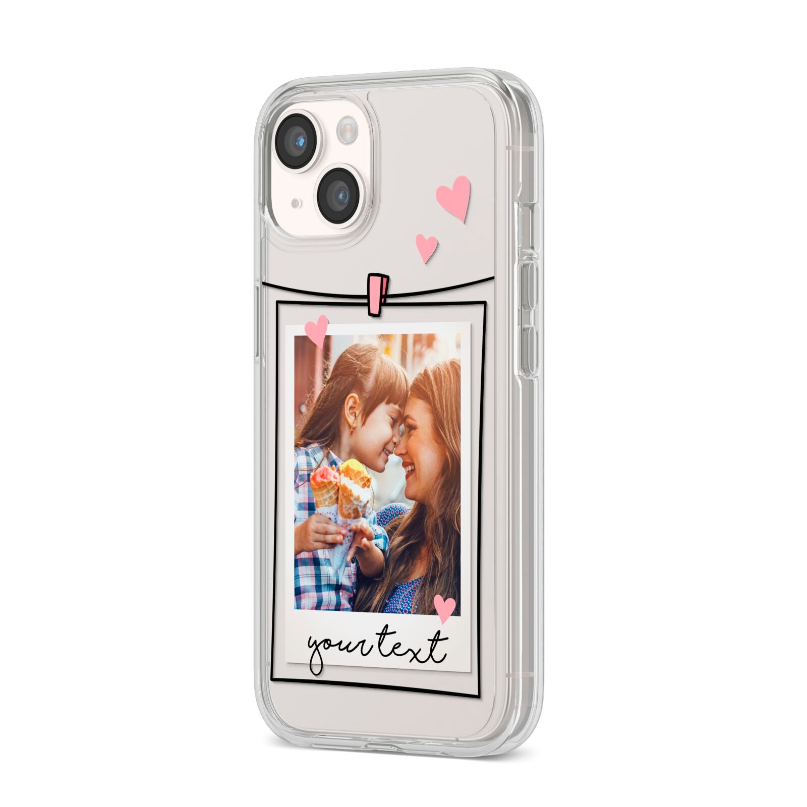 Mother s Day Photo iPhone 14 Clear Tough Case Starlight Angled Image