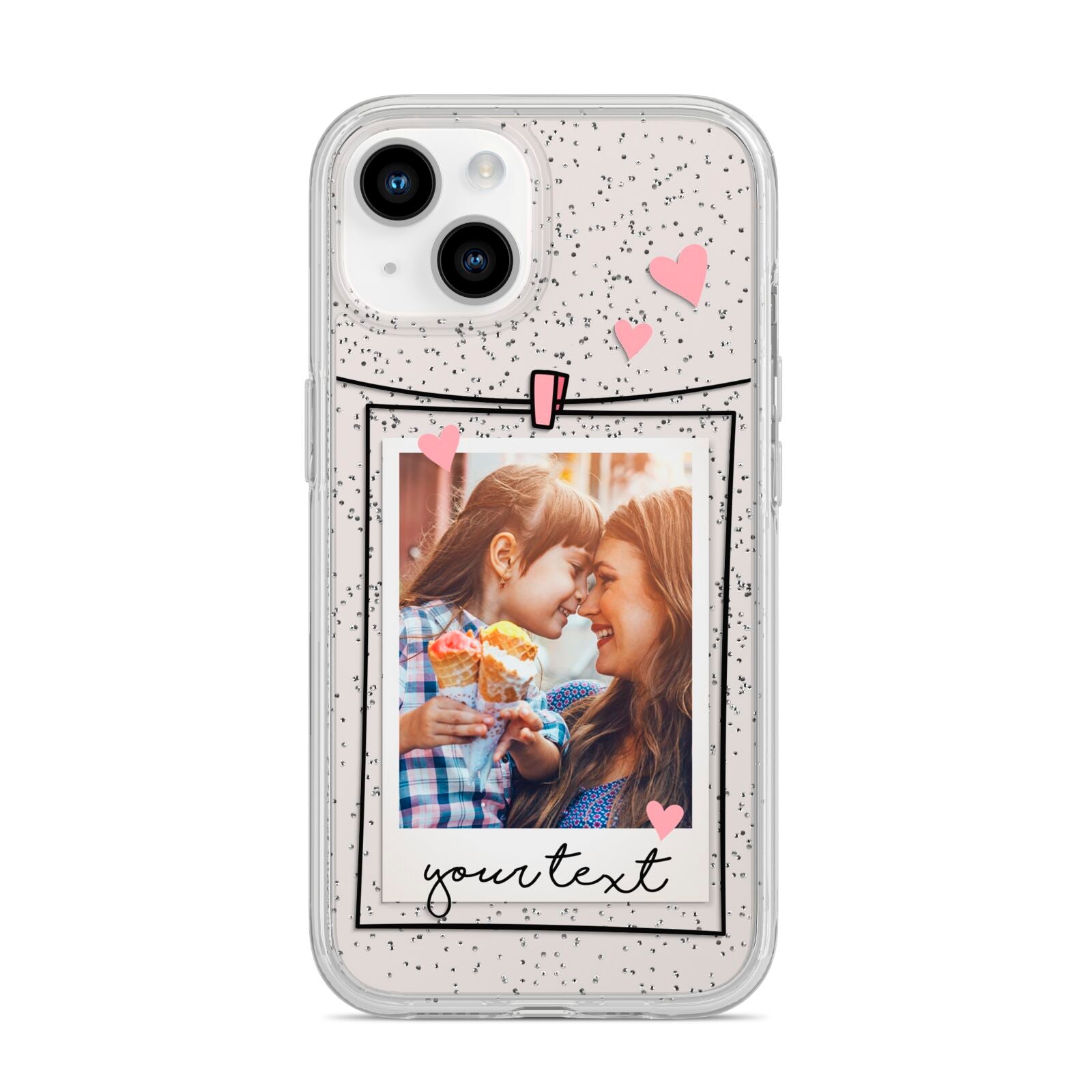 Mother s Day Photo iPhone 14 Glitter Tough Case Starlight