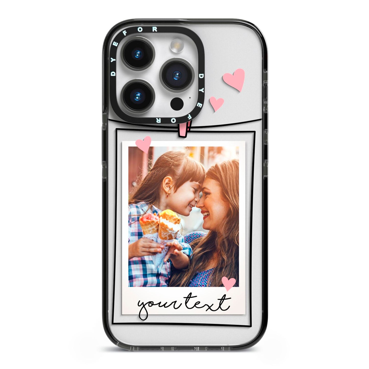 Mother s Day Photo iPhone 14 Pro Black Impact Case on Silver phone
