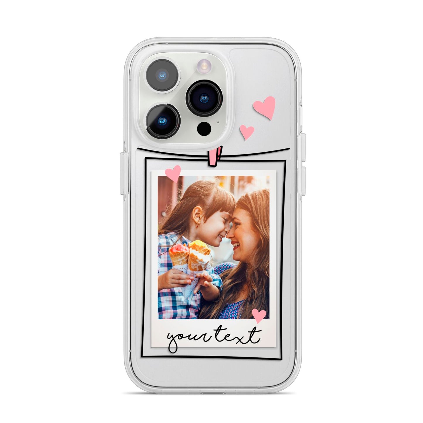 Mother s Day Photo iPhone 14 Pro Clear Tough Case Silver