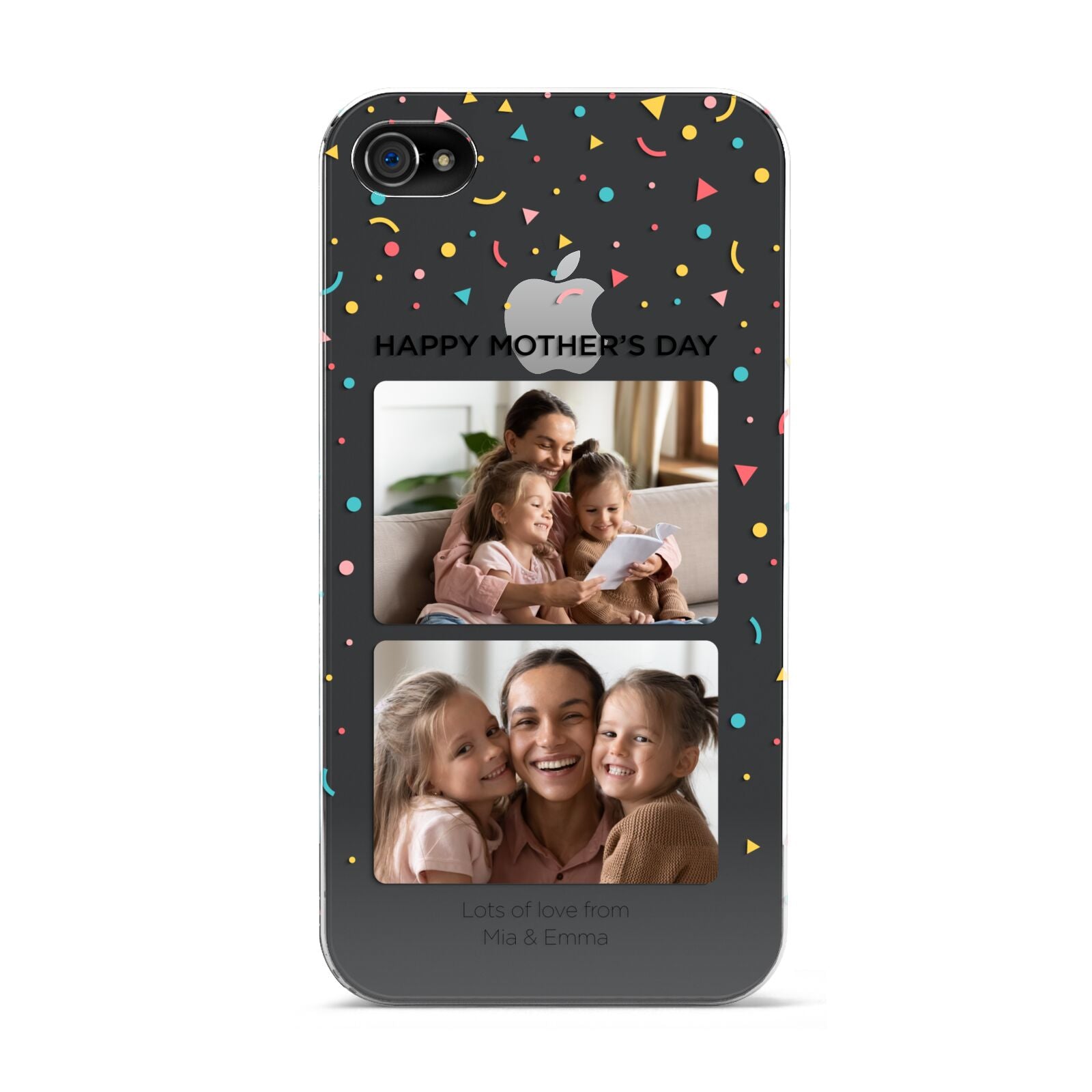 Mothers Day Confetti Photos with Names Apple iPhone 4s Case