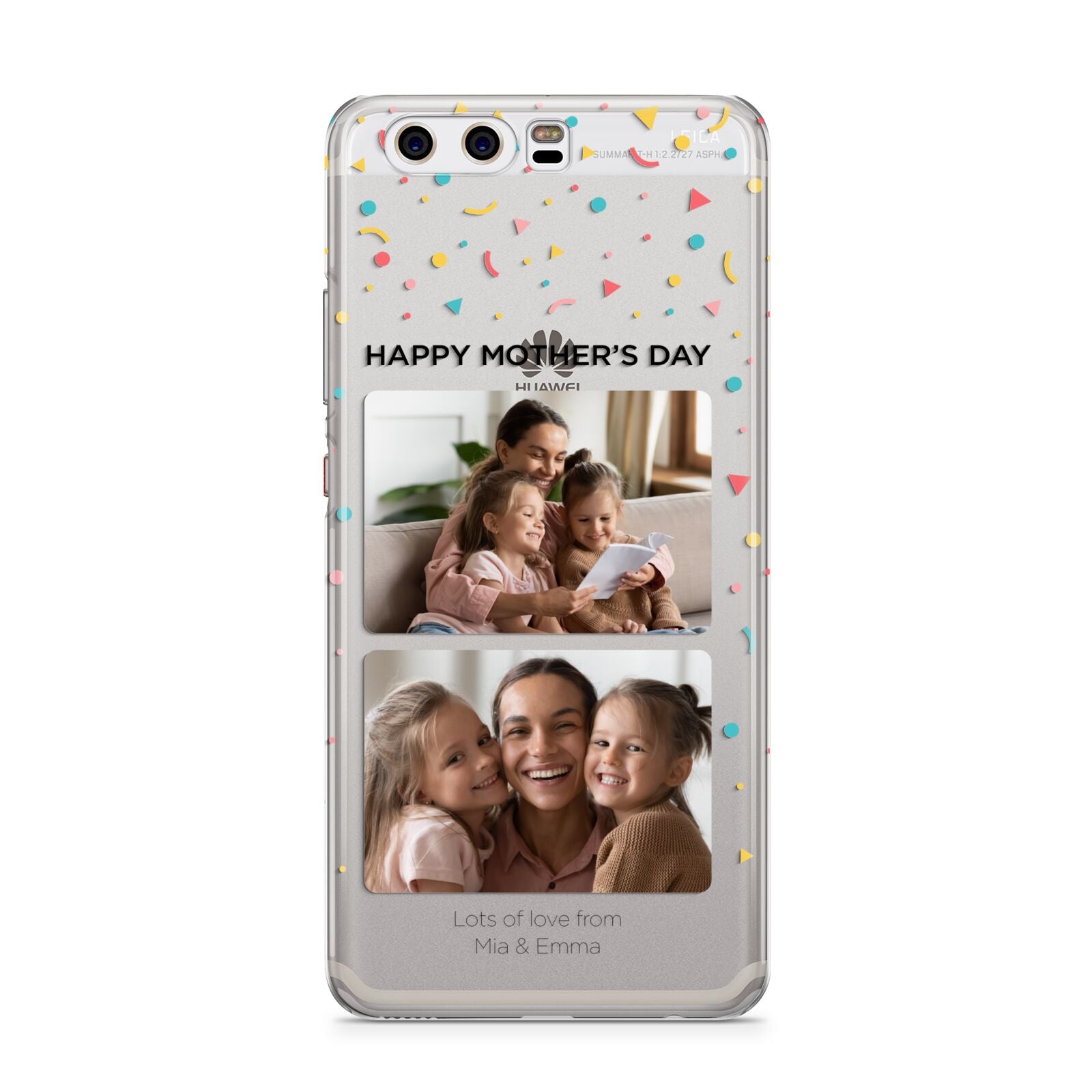 Mothers Day Confetti Photos with Names Huawei P10 Phone Case