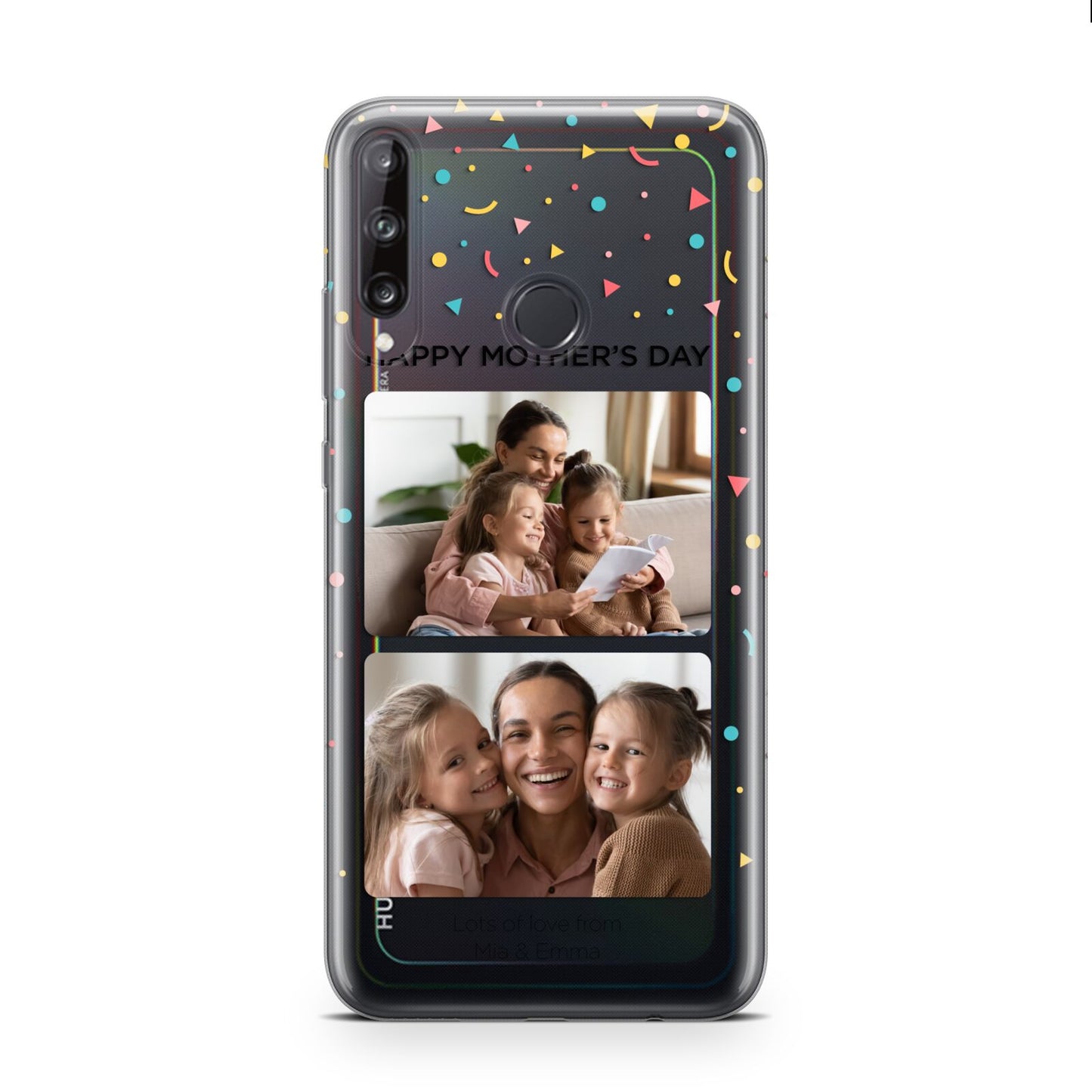 Mothers Day Confetti Photos with Names Huawei P40 Lite E Phone Case