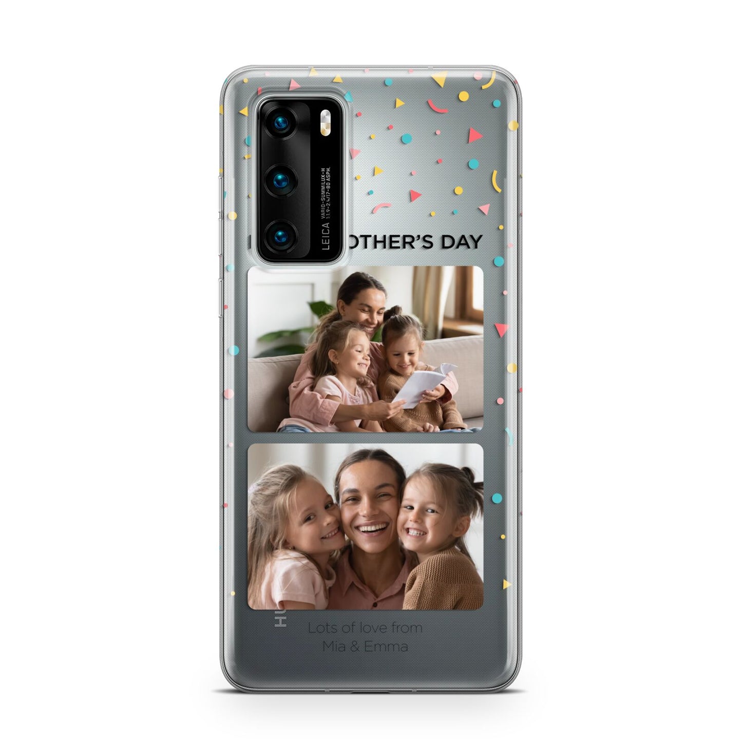 Mothers Day Confetti Photos with Names Huawei P40 Phone Case