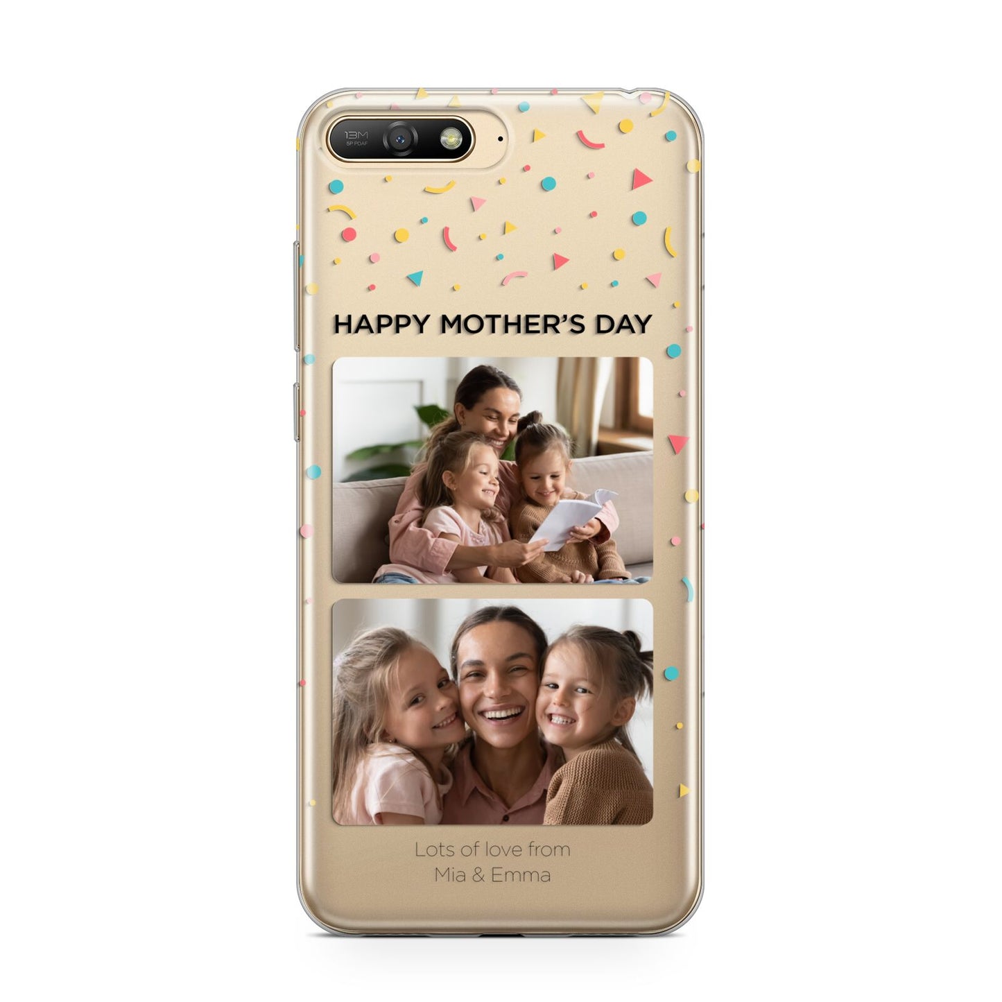 Mothers Day Confetti Photos with Names Huawei Y6 2018