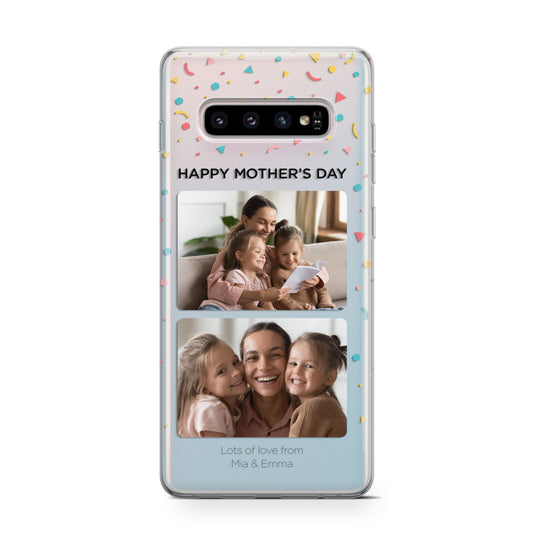 Mothers Day Confetti Photos with Names Protective Samsung Galaxy Case