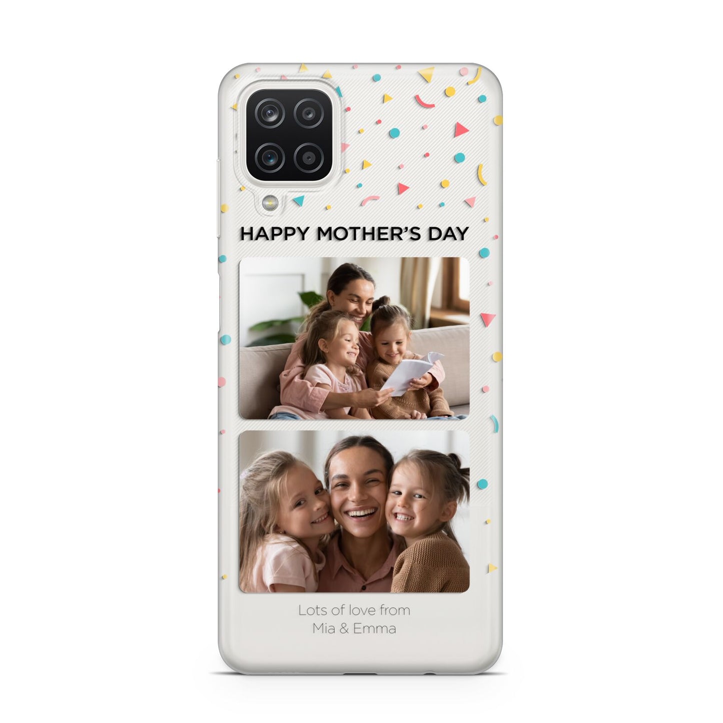 Mothers Day Confetti Photos with Names Samsung A12 Case