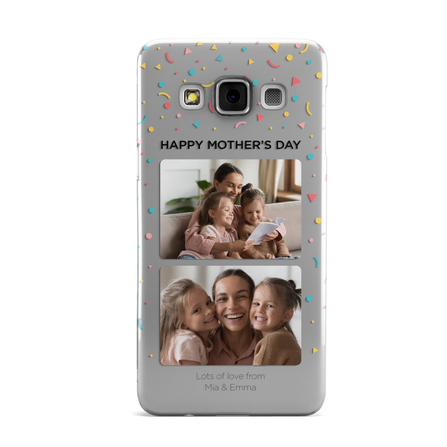 Mothers Day Confetti Photos with Names Samsung Galaxy A3 Case