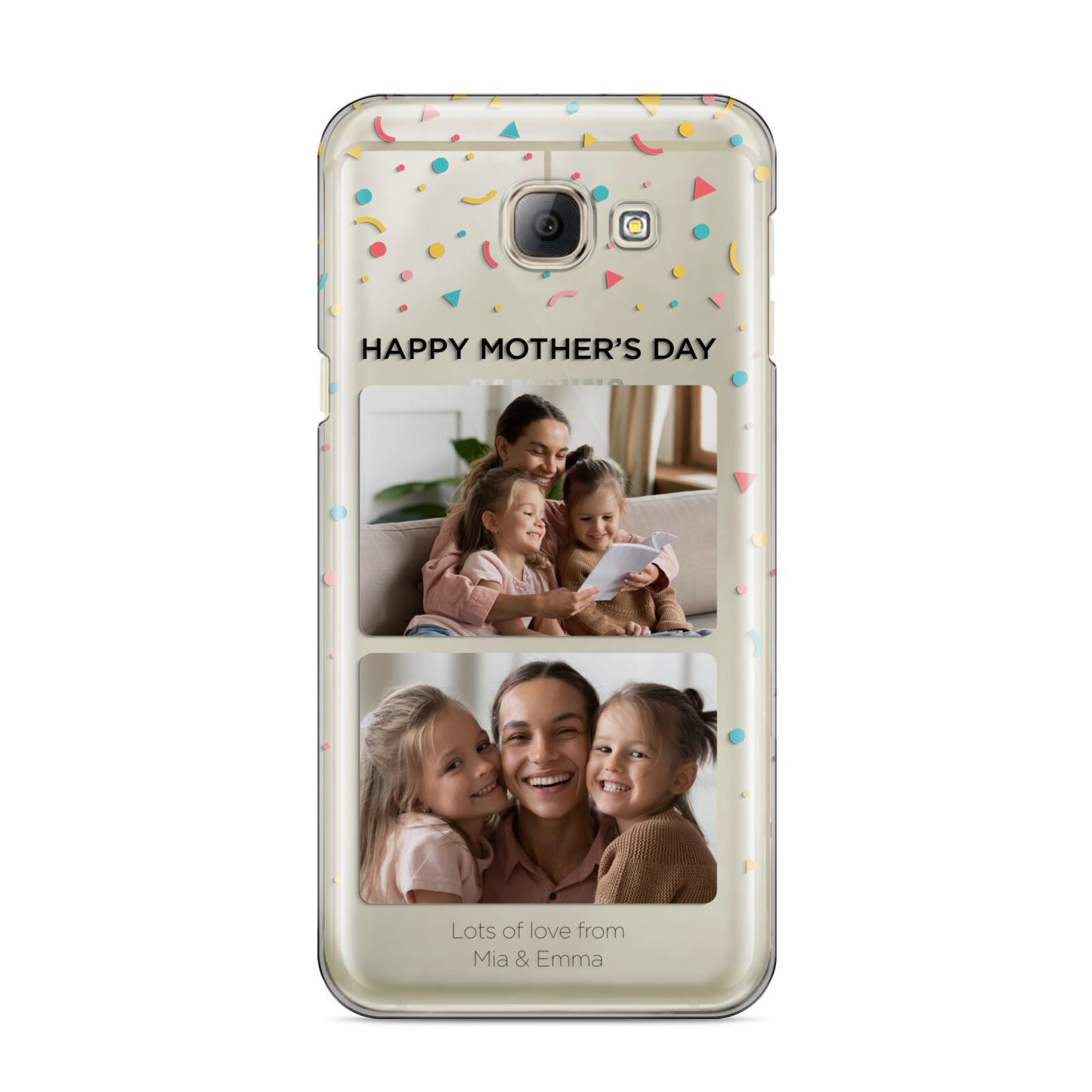 Mothers Day Confetti Photos with Names Samsung Galaxy A8 2016 Case