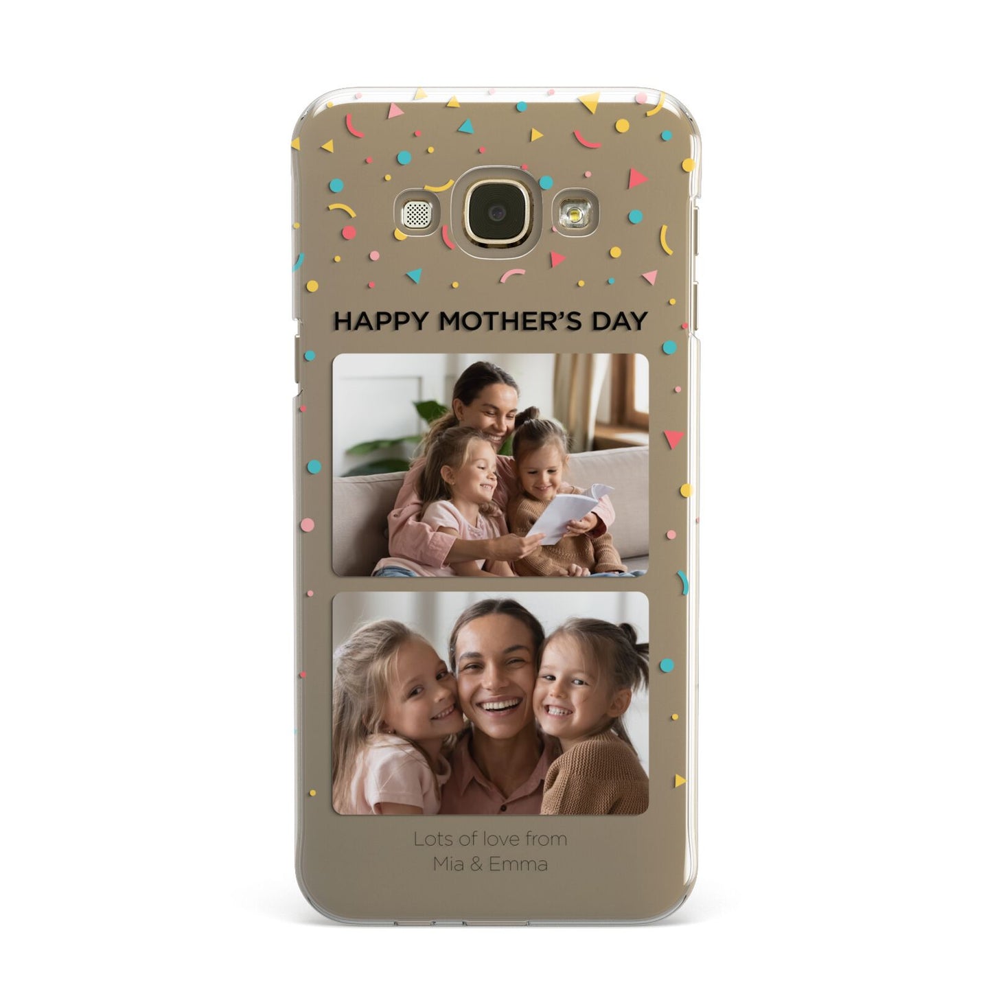 Mothers Day Confetti Photos with Names Samsung Galaxy A8 Case