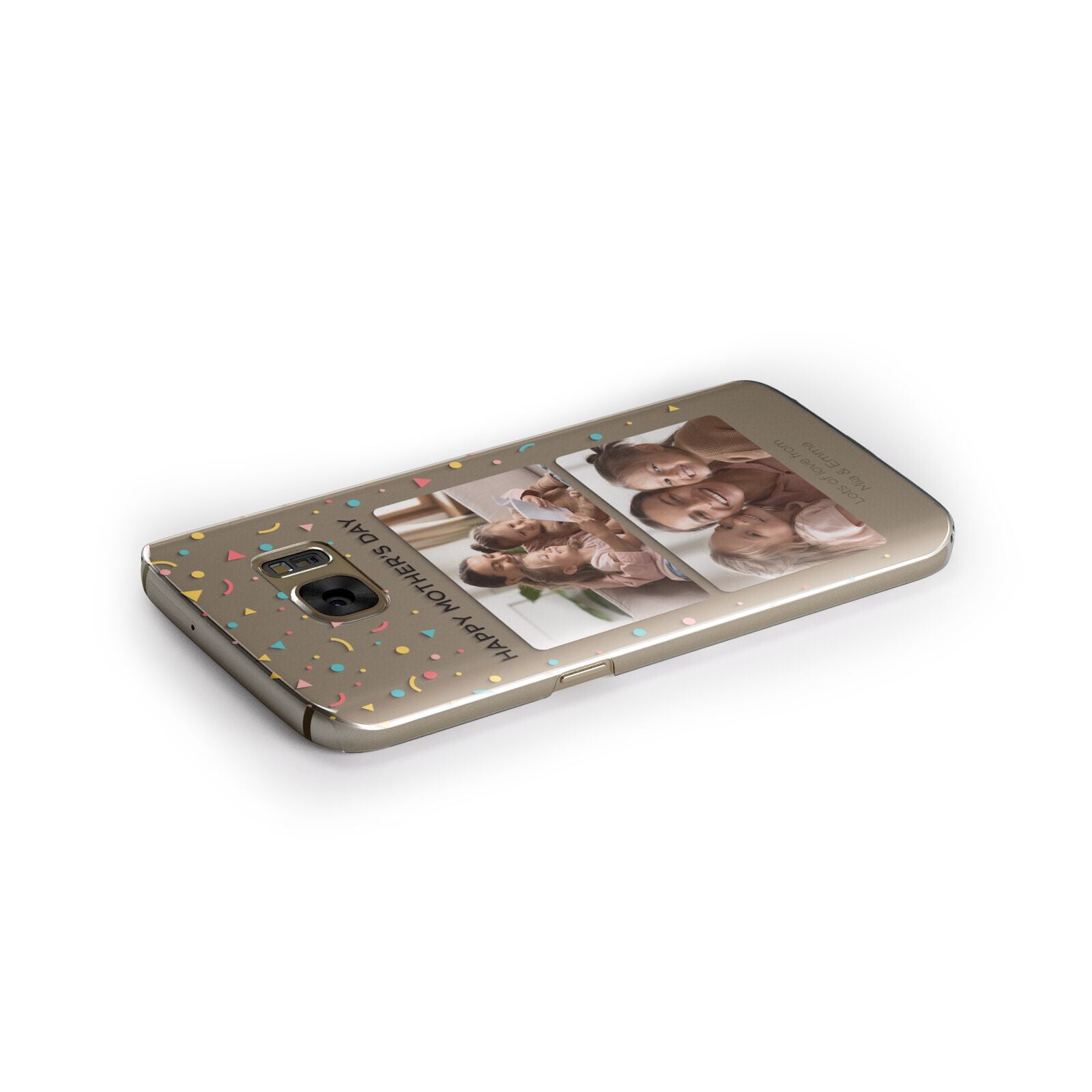 Mothers Day Confetti Photos with Names Samsung Galaxy Case Side Close Up