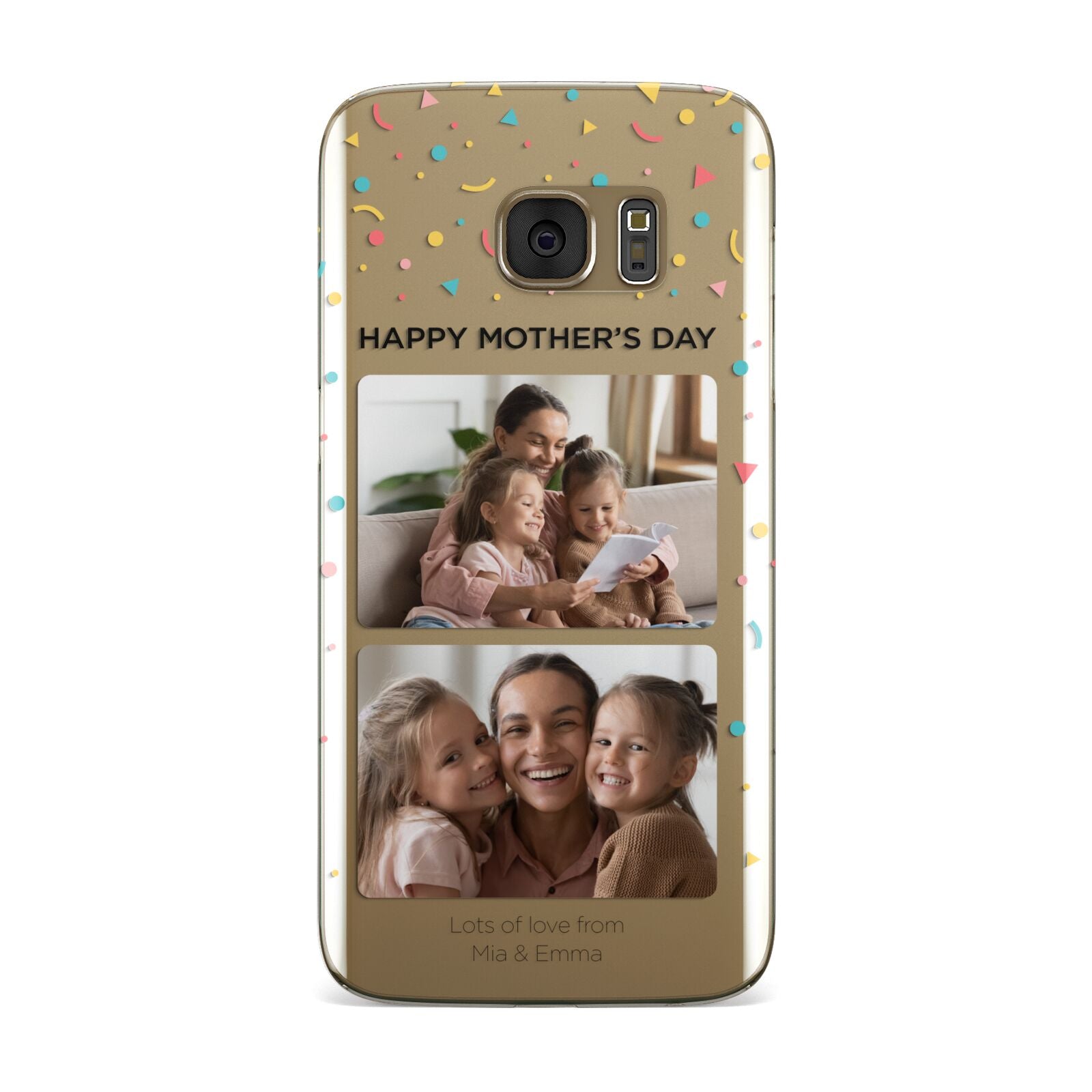 Mothers Day Confetti Photos with Names Samsung Galaxy Case