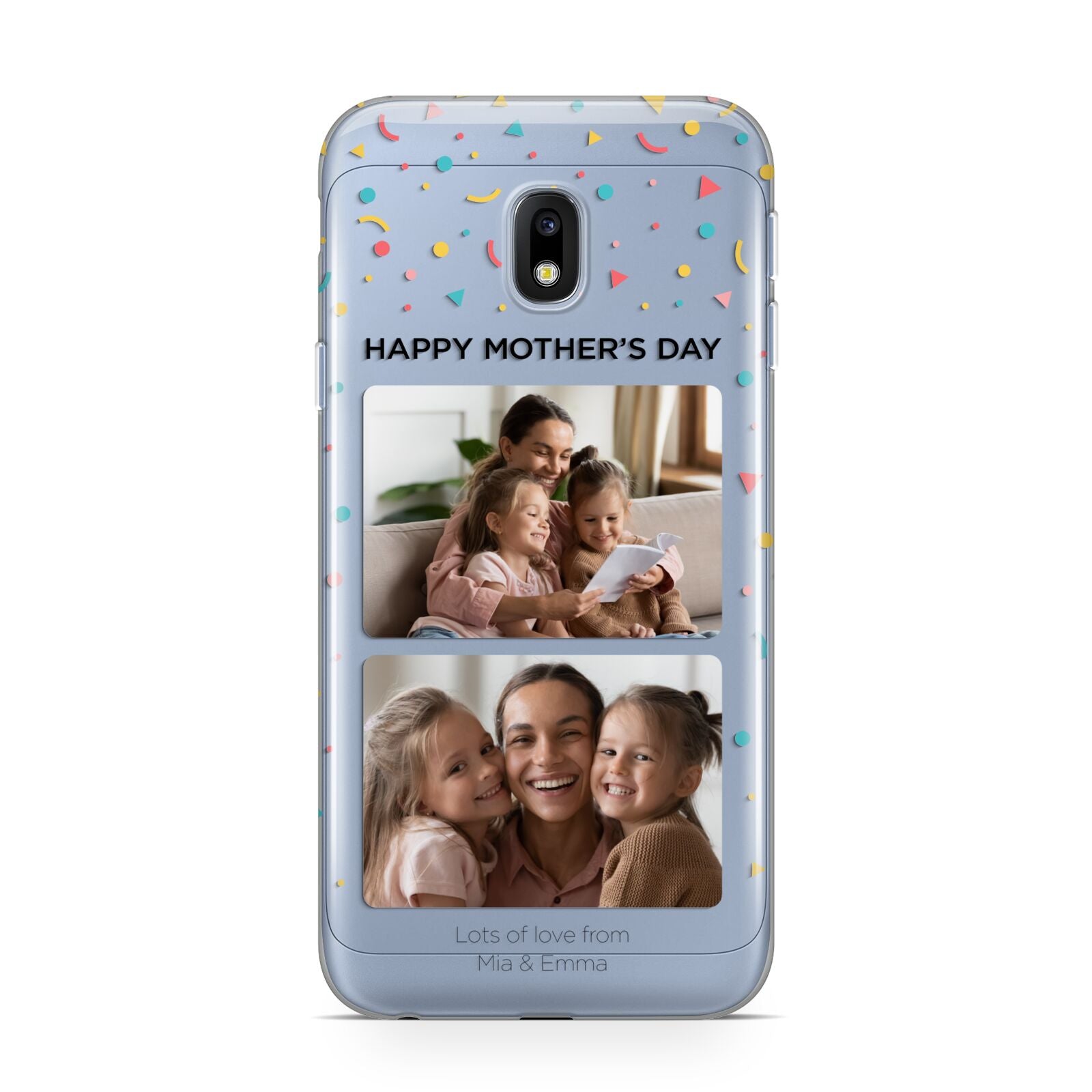 Mothers Day Confetti Photos with Names Samsung Galaxy J3 2017 Case