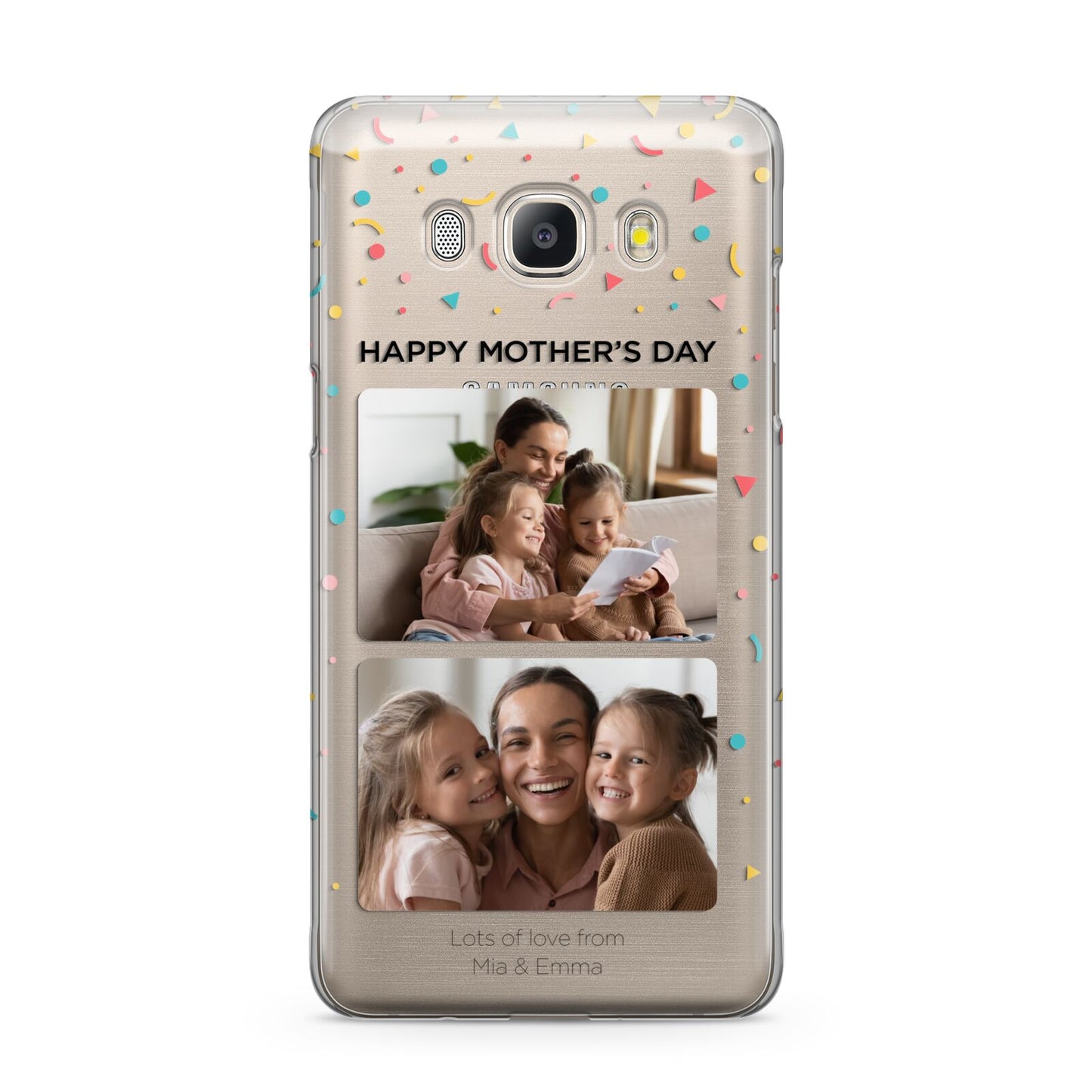 Mothers Day Confetti Photos with Names Samsung Galaxy J5 2016 Case