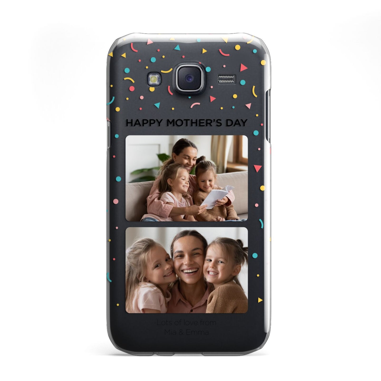 Mothers Day Confetti Photos with Names Samsung Galaxy J5 Case