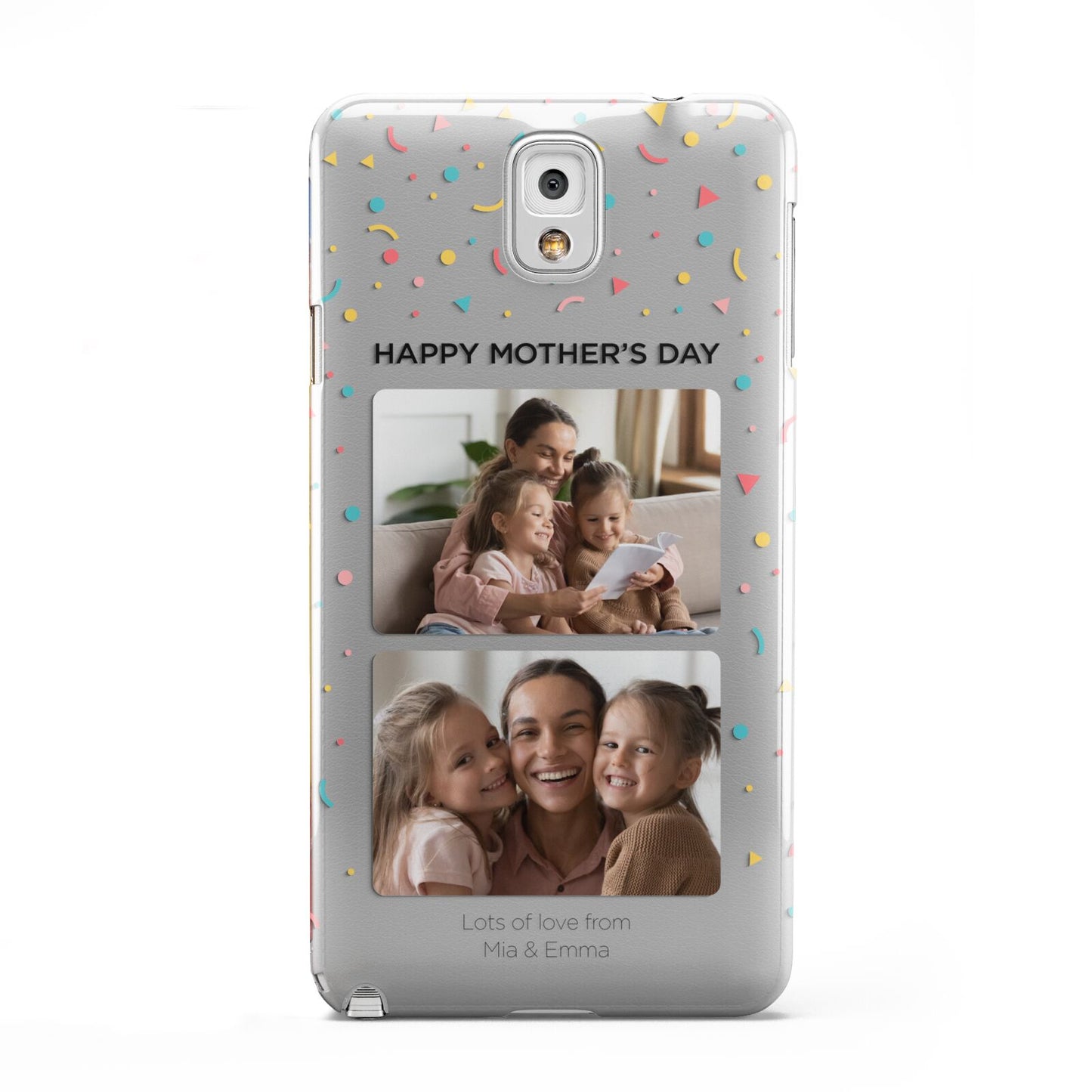 Mothers Day Confetti Photos with Names Samsung Galaxy Note 3 Case