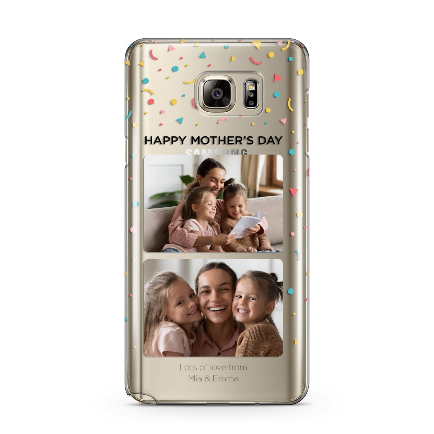 Mothers Day Confetti Photos with Names Samsung Galaxy Note 5 Case