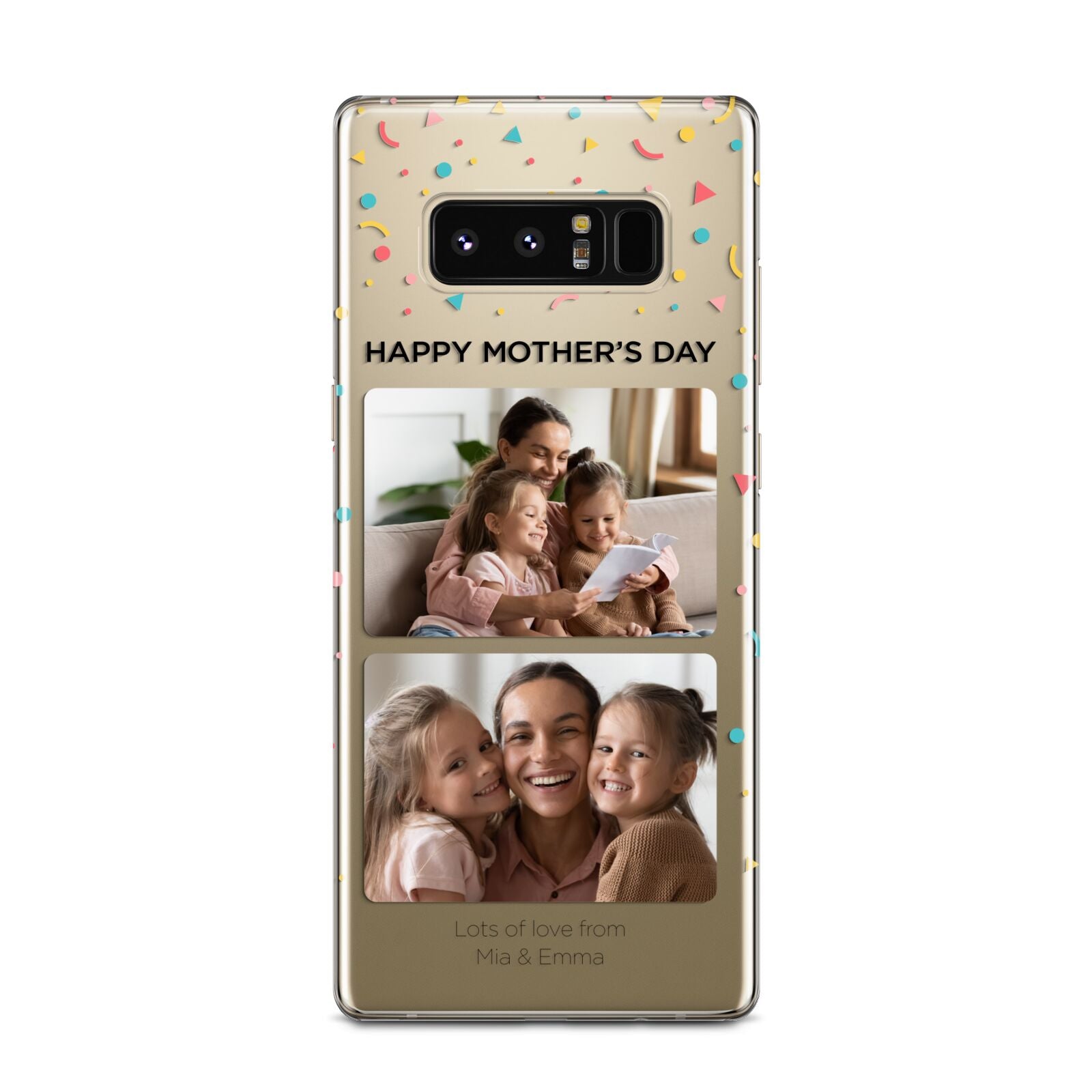 Mothers Day Confetti Photos with Names Samsung Galaxy Note 8 Case