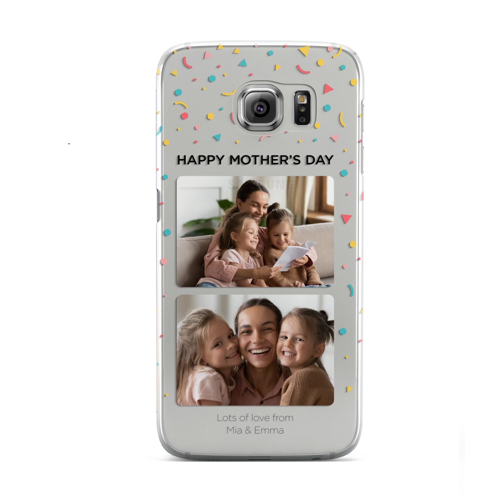 Mothers Day Confetti Photos with Names Samsung Galaxy S6 Case